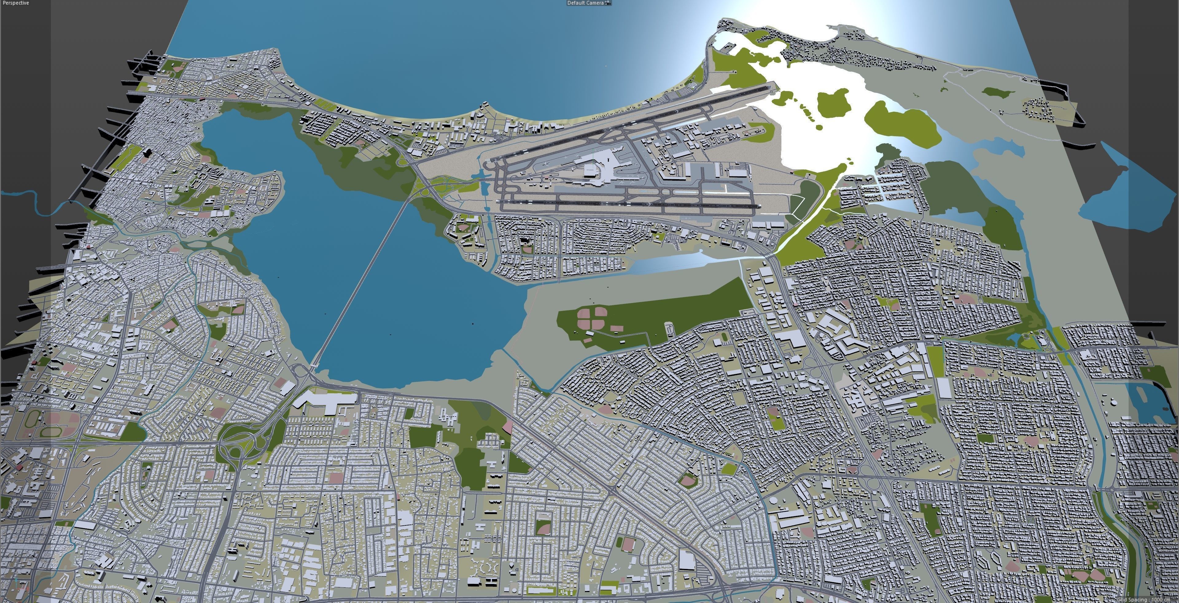 Luis Munoz Marin International Airport 10km Low-poly 3D model_8