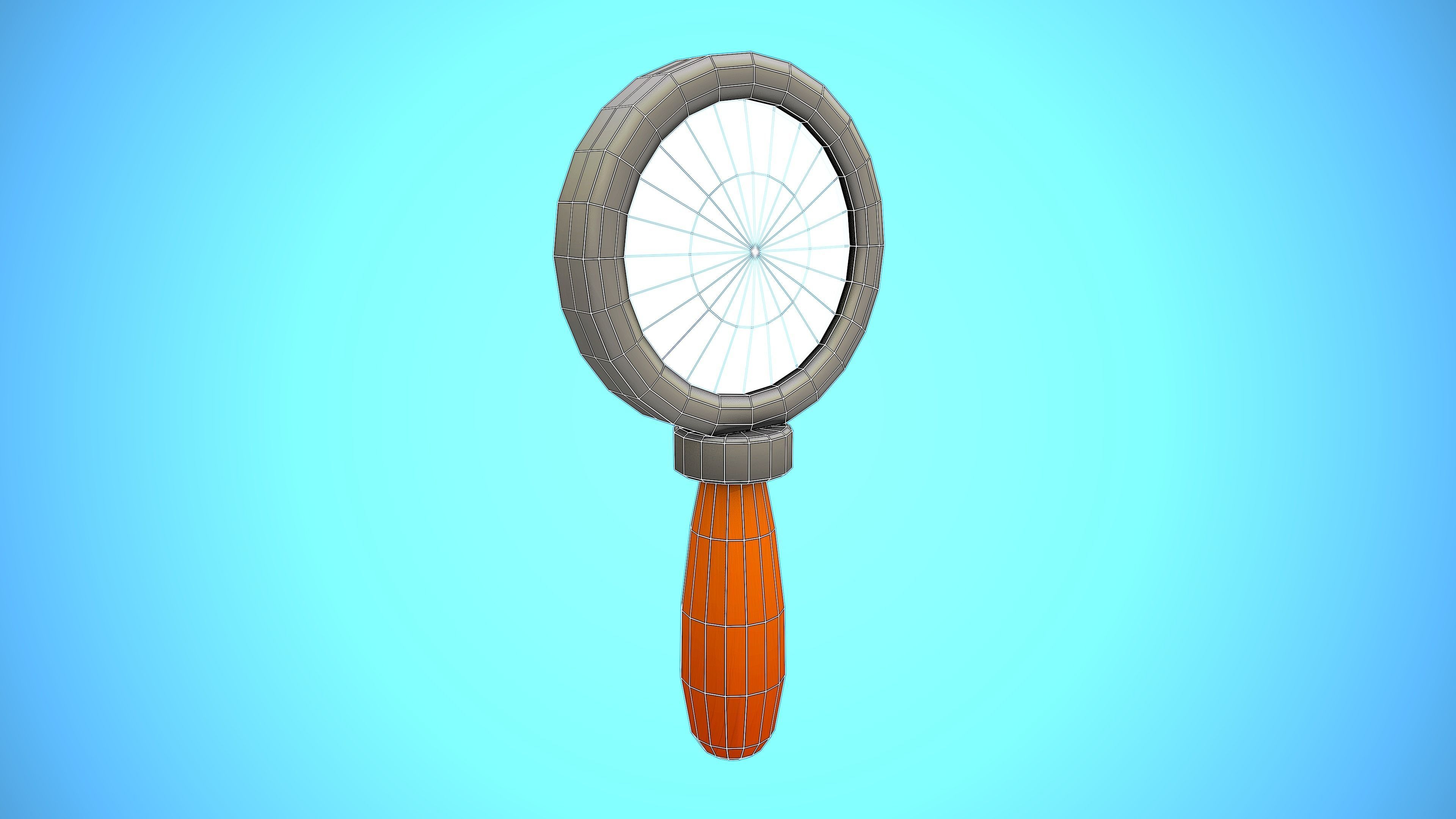 MAGNIFYING GLASS CARTOON STYLIZED 2  Low-poly 3D model_4