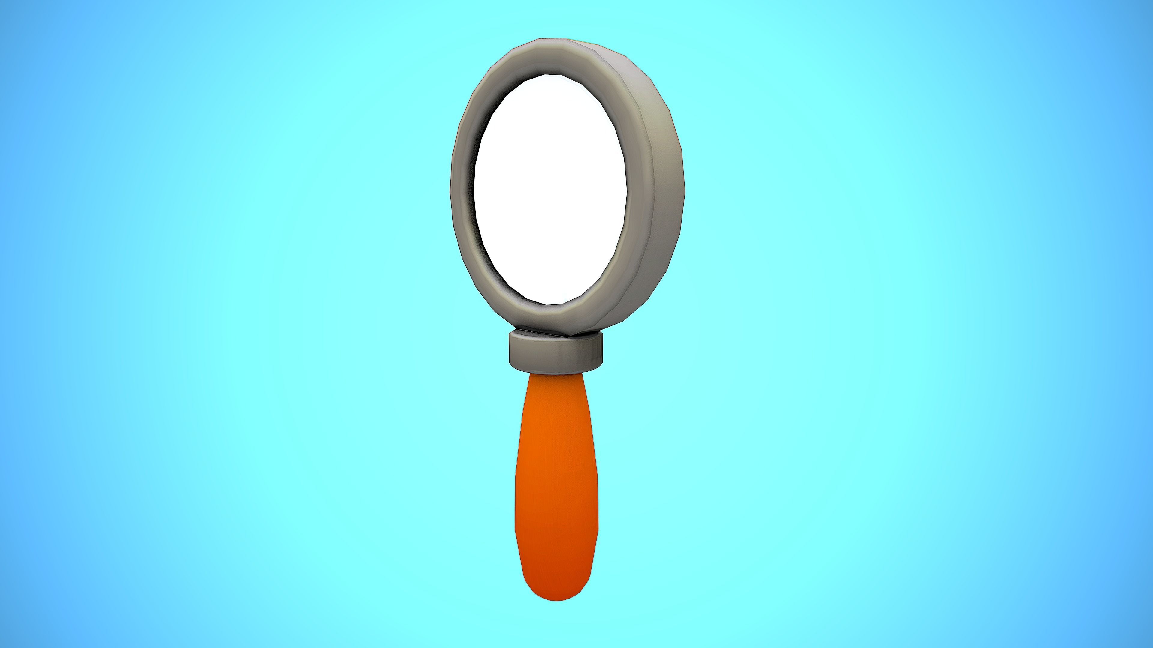 MAGNIFYING GLASS CARTOON STYLIZED 2  Low-poly 3D model_5