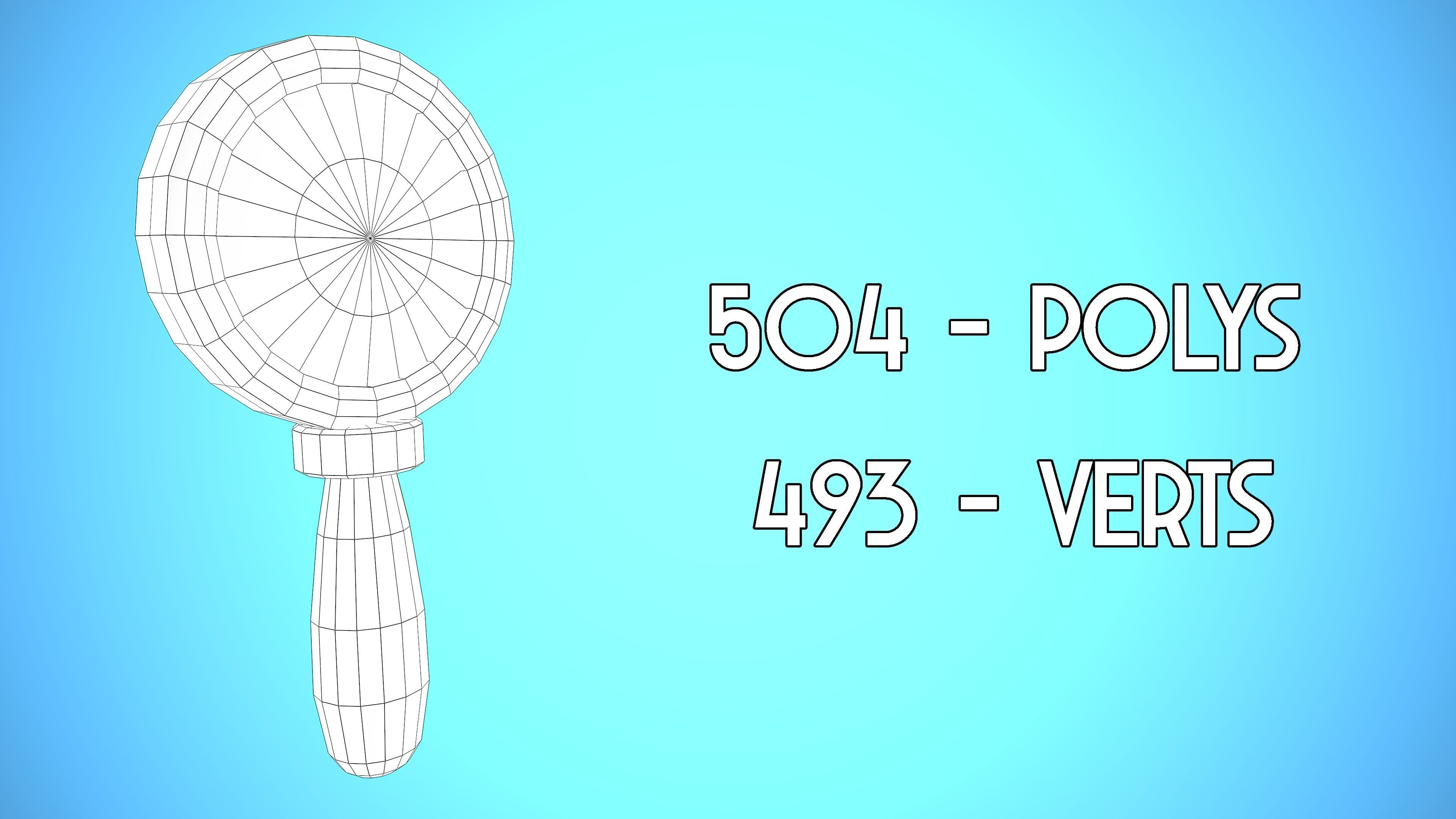 MAGNIFYING GLASS CARTOON STYLIZED 2  Low-poly 3D model_7
