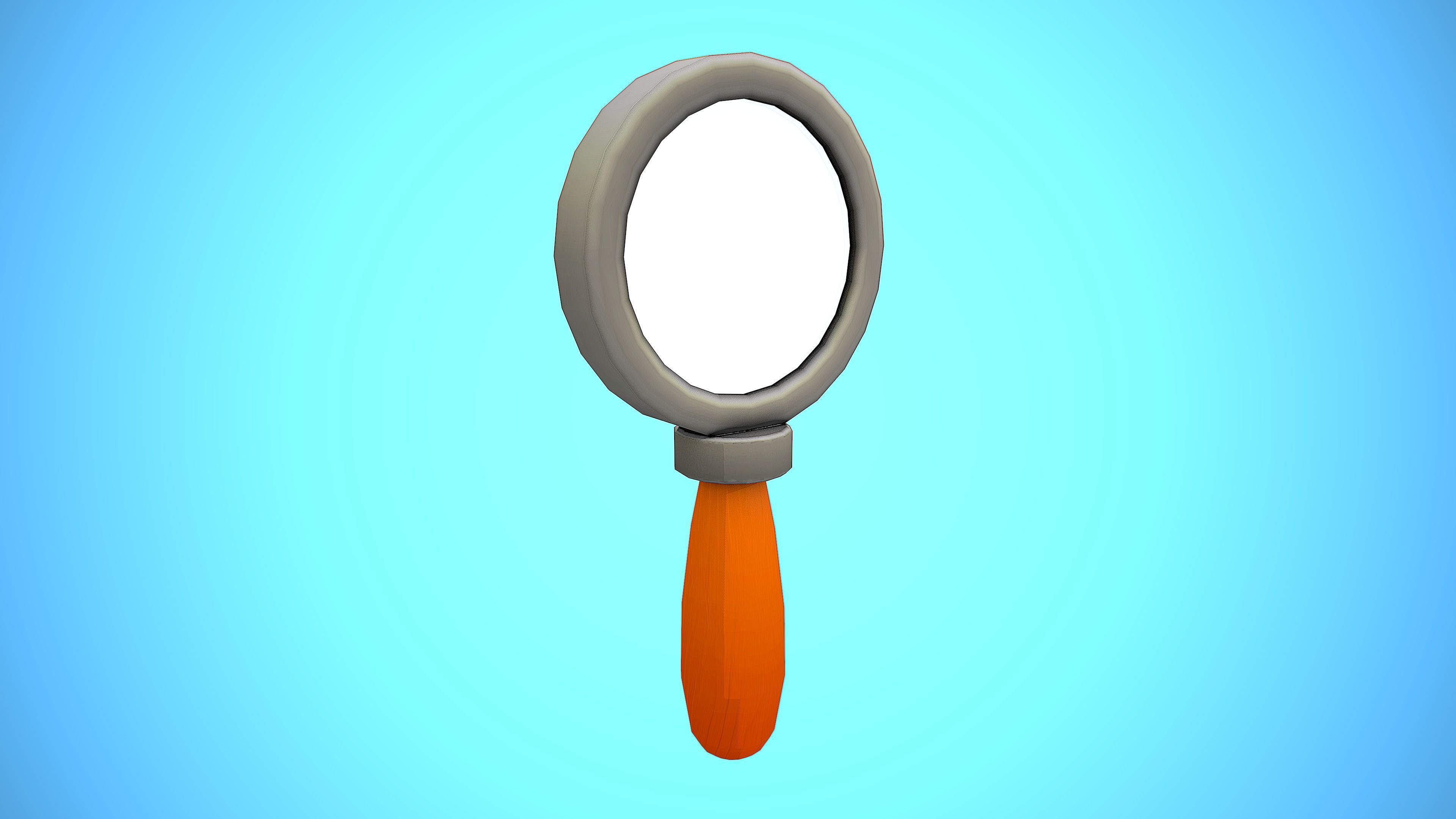 MAGNIFYING GLASS CARTOON STYLIZED 2  Low-poly 3D model_3