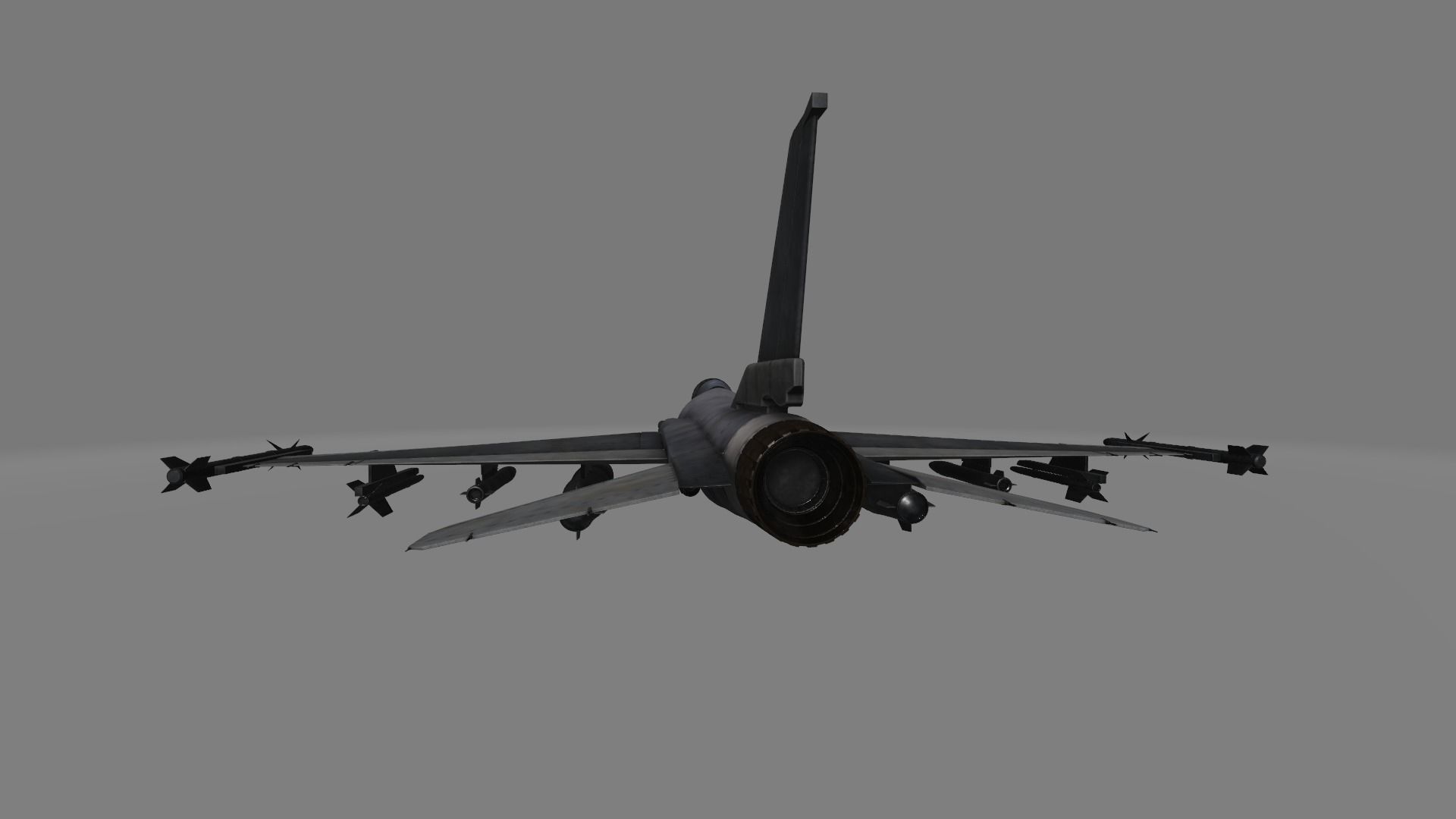 fighter jet  Low-poly 3D model_4