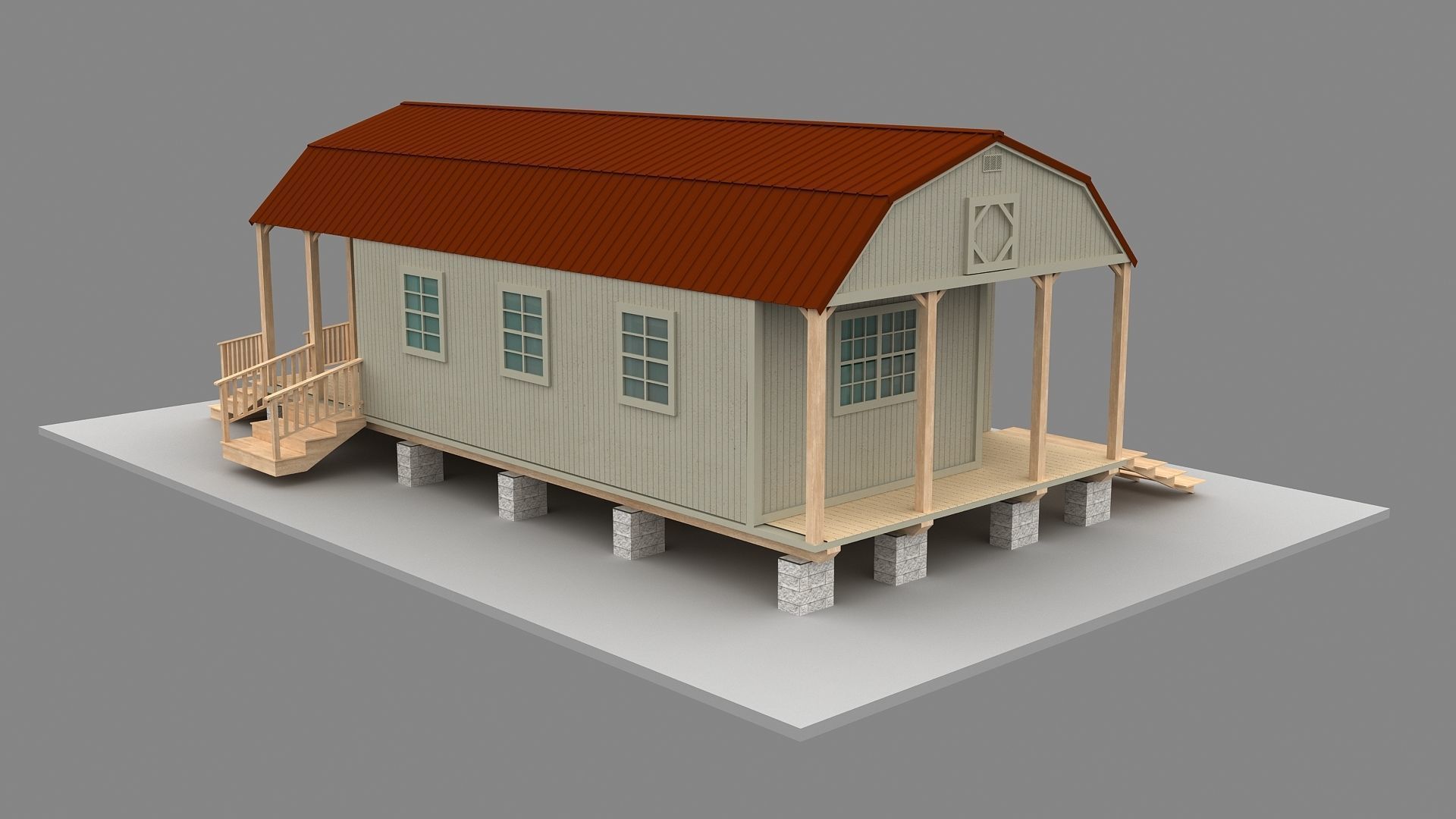 Tiny House 3D model 3D model_3