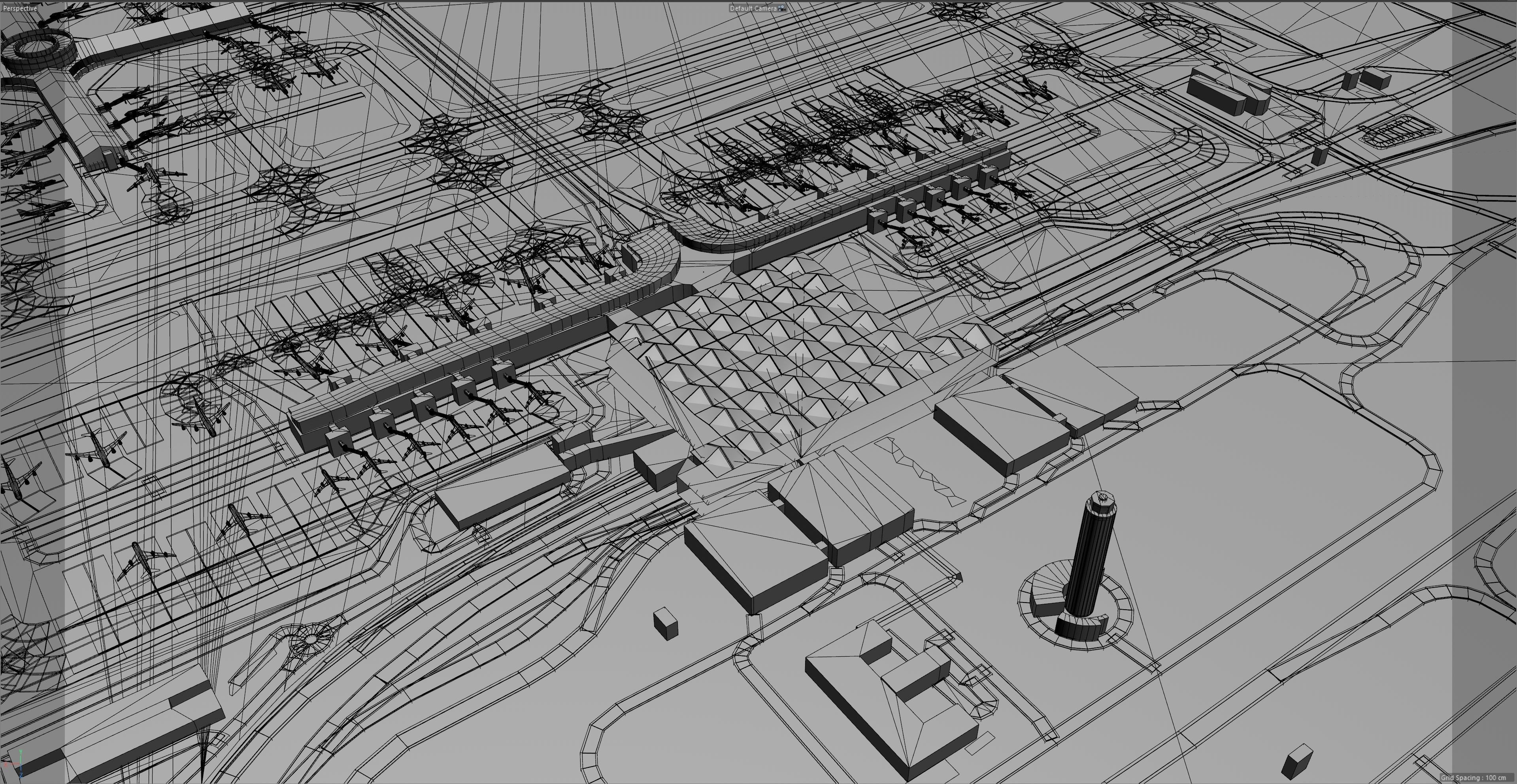 Kuala Lumpur Airport 12km Low-poly 3D model_11