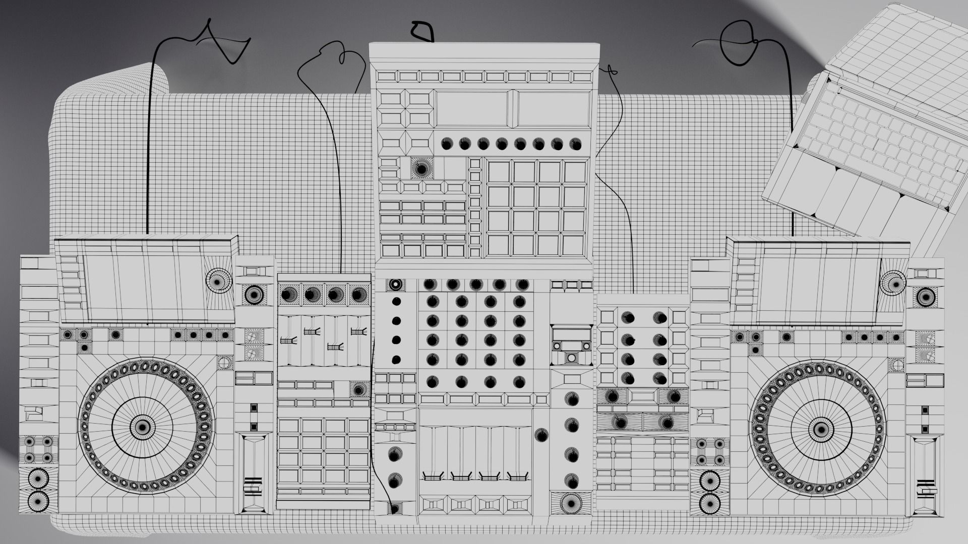 Pioneer DJ Music Set MAYA 3D Model 3D model_13