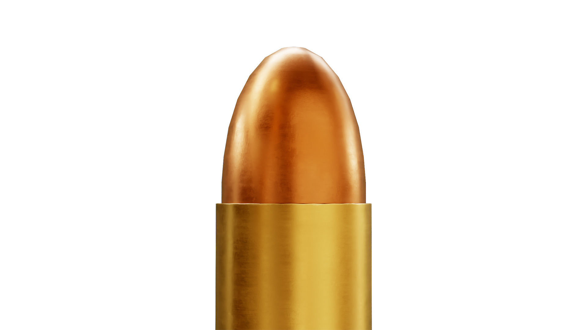 Bullet gold Low-poly 3D model_3
