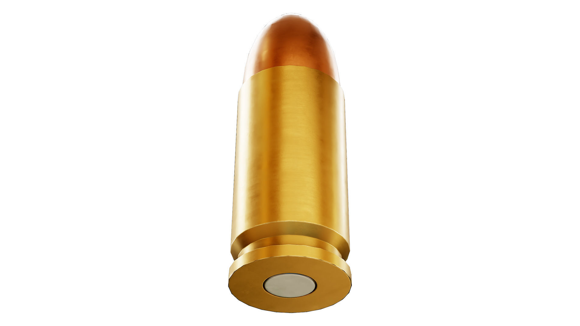 Bullet gold Low-poly 3D model_9