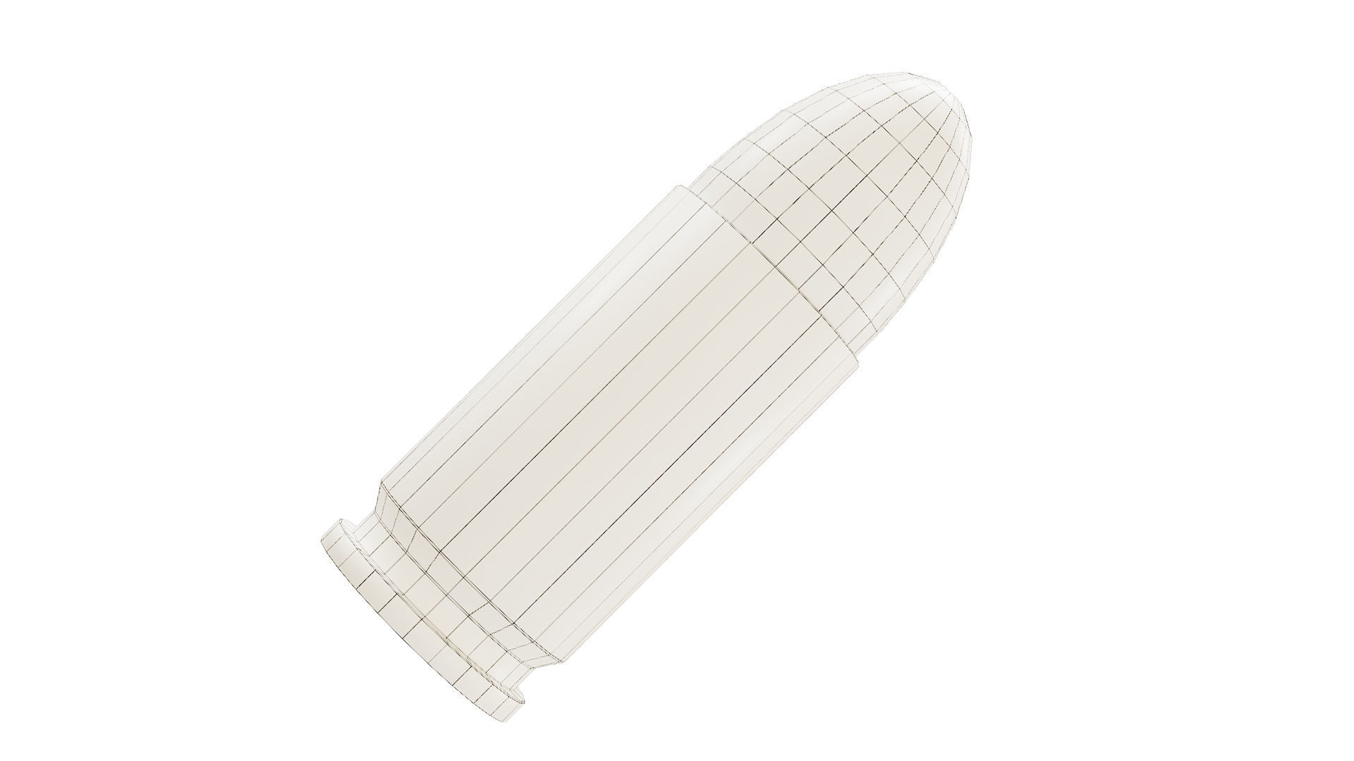 Bullet gold Low-poly 3D model_1