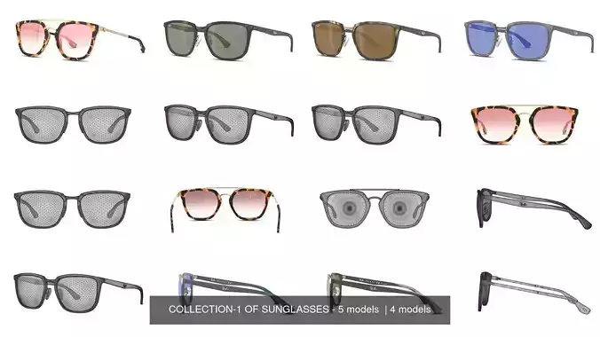 COLLECTION-1 OF SUNGLASSES - 5 models  