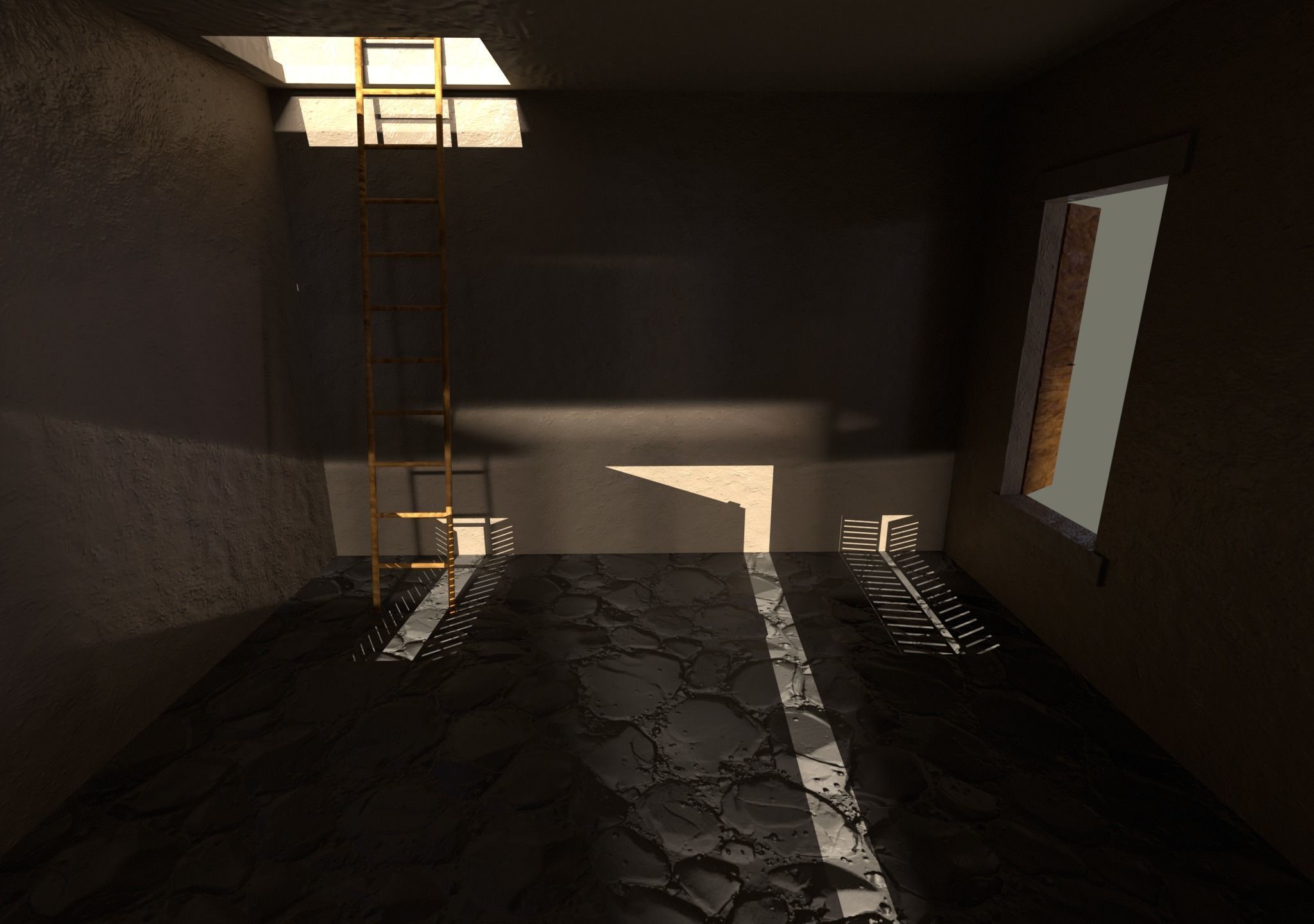 Desert House Low-poly 3D model_9