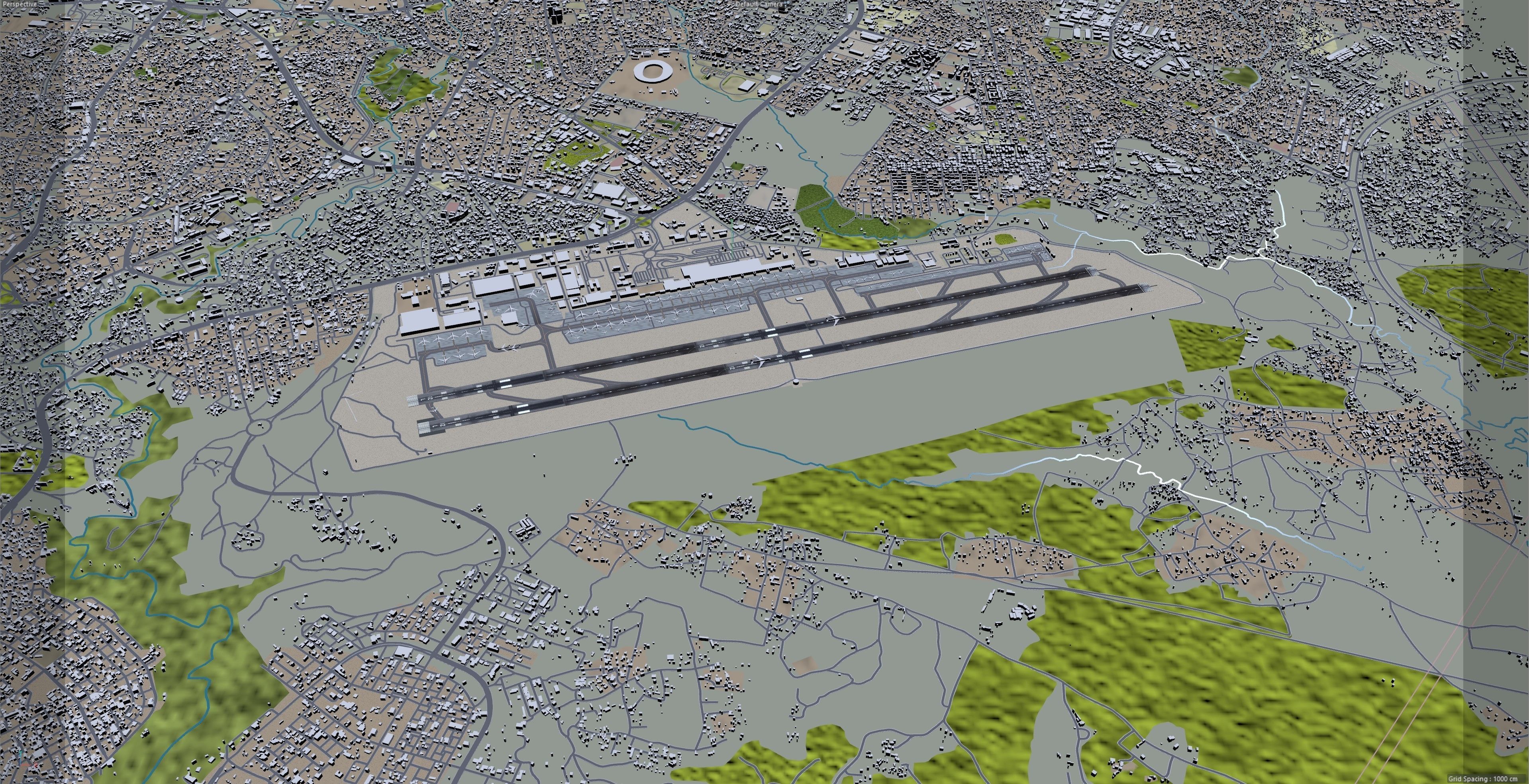 Addis Ababa Bole Airport 10km Low-poly 3D model_8