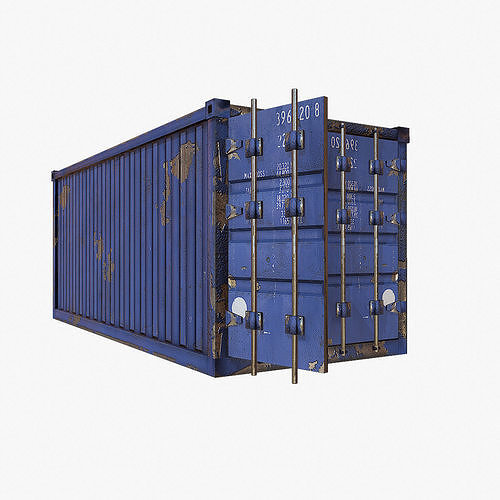 Container 1 shipping Low-poly 3D model