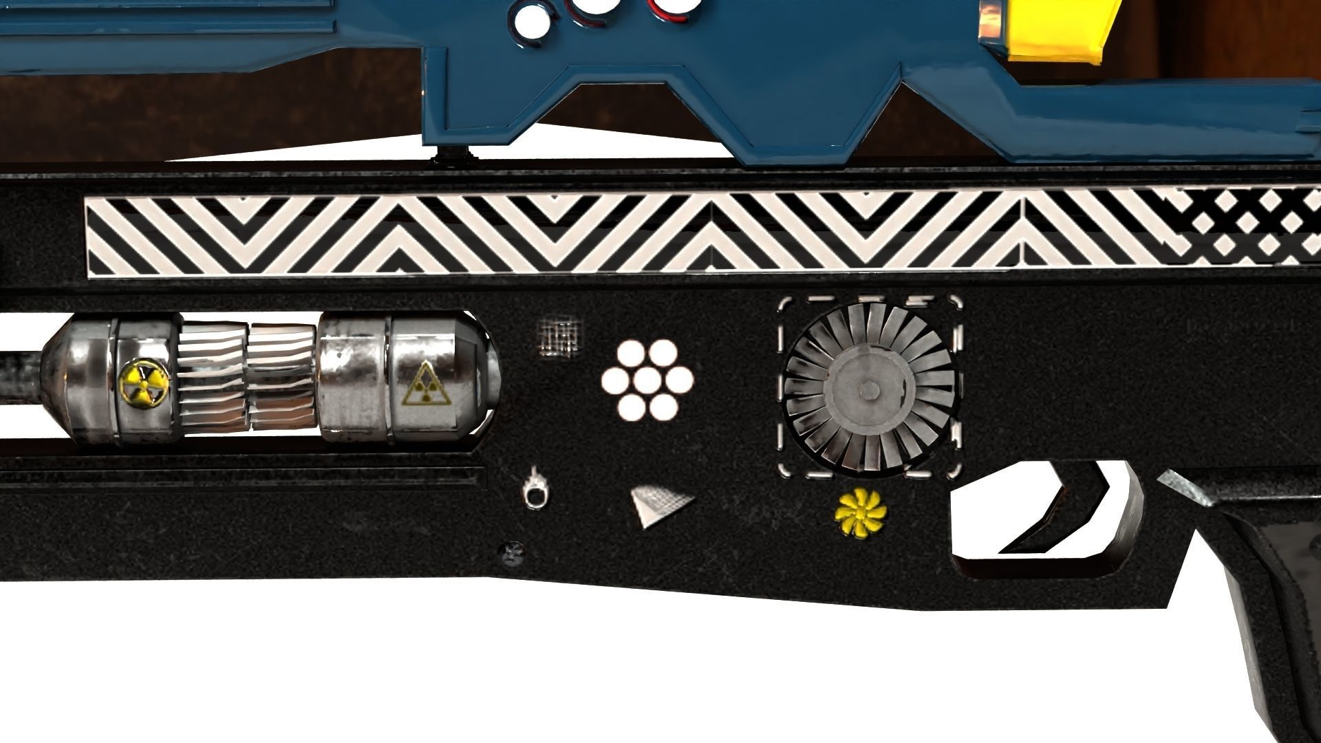 Sci-fi Gun Low-poly 3D model_1