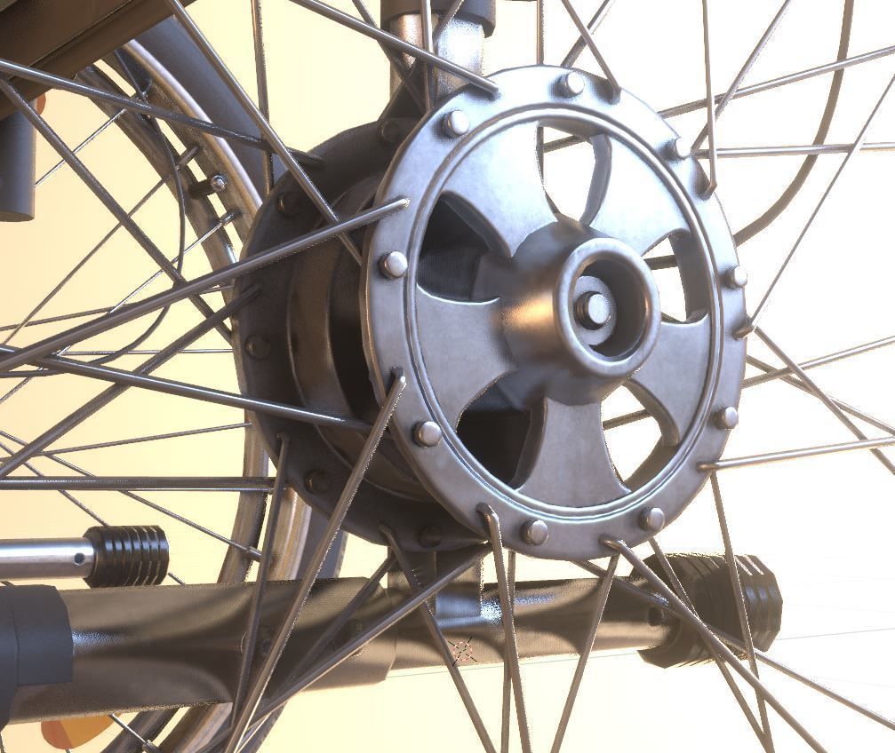 Wheelchair High-Poly and Low-Poly Version 3D Model Collection_26