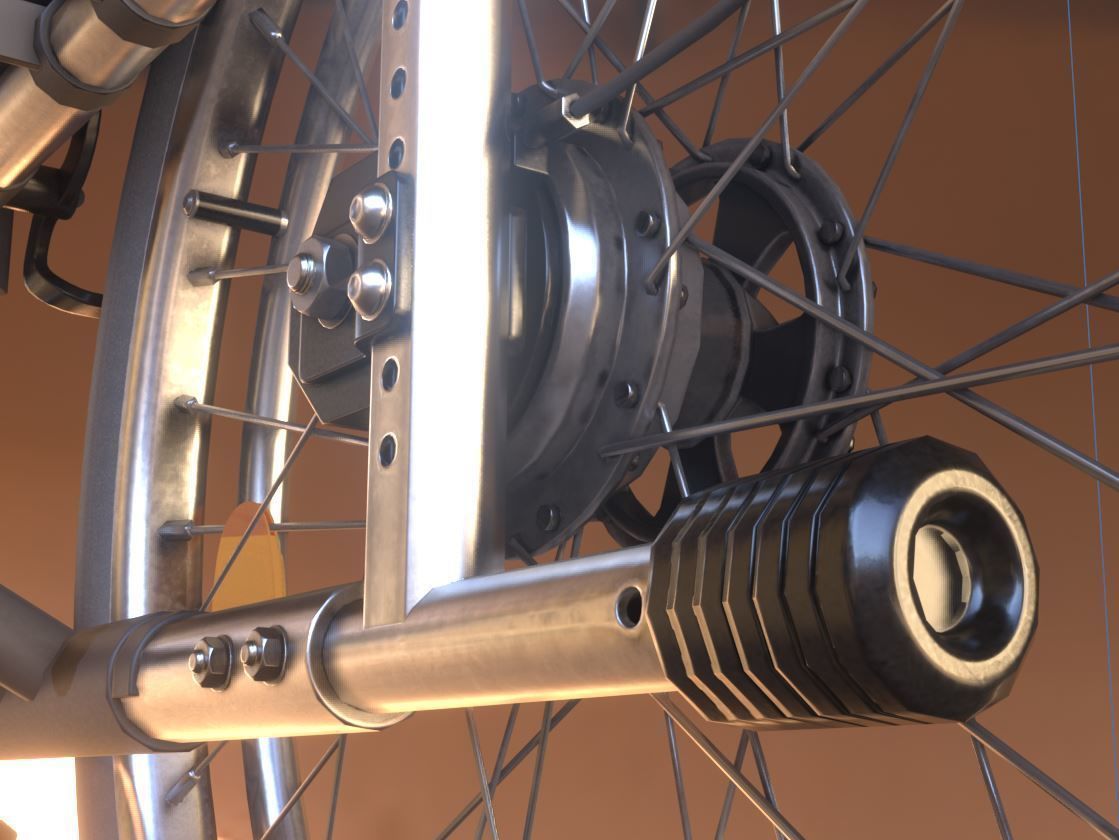 Wheelchair High-Poly and Low-Poly Version 3D Model Collection_21