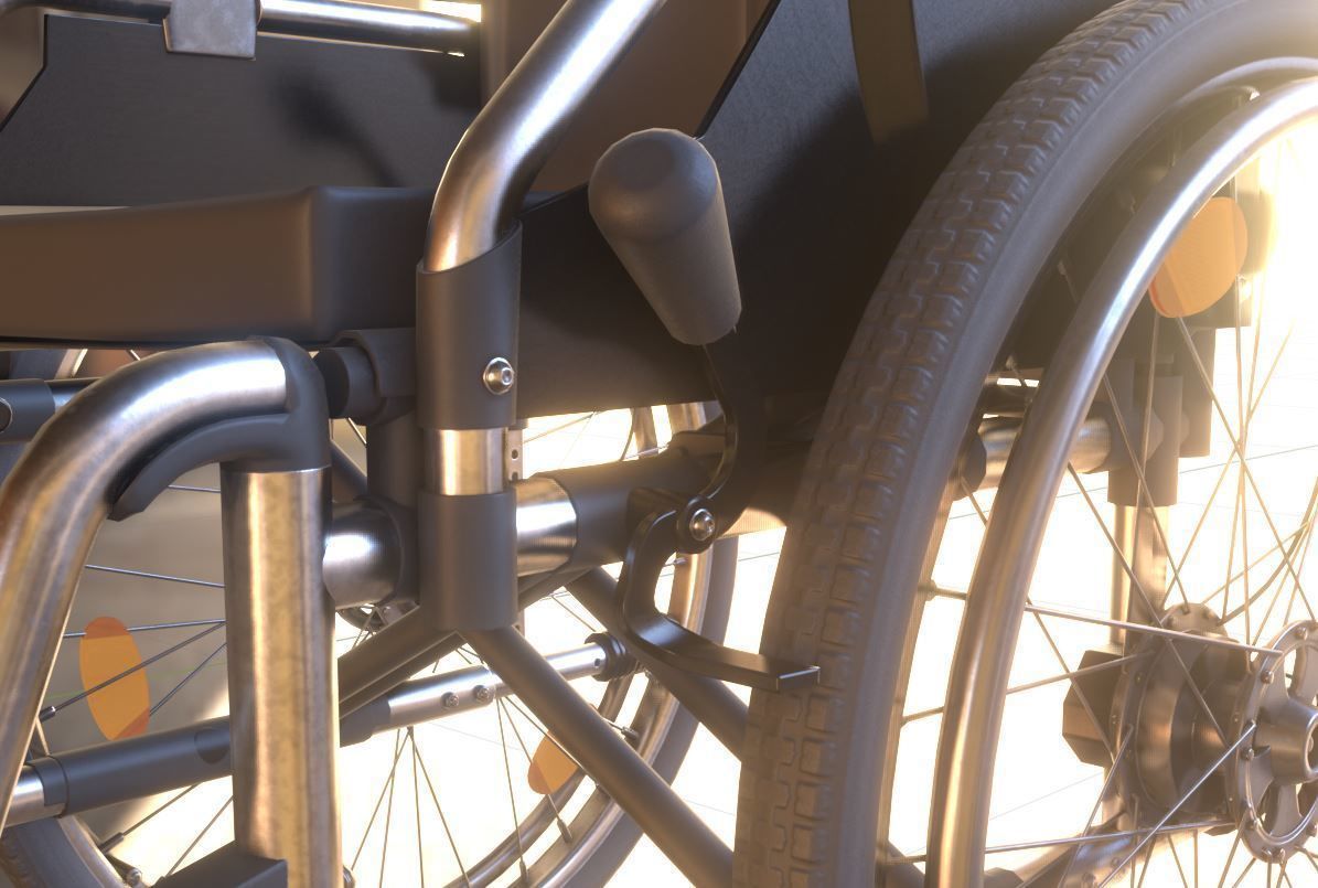 Wheelchair High-Poly and Low-Poly Version 3D Model Collection_22