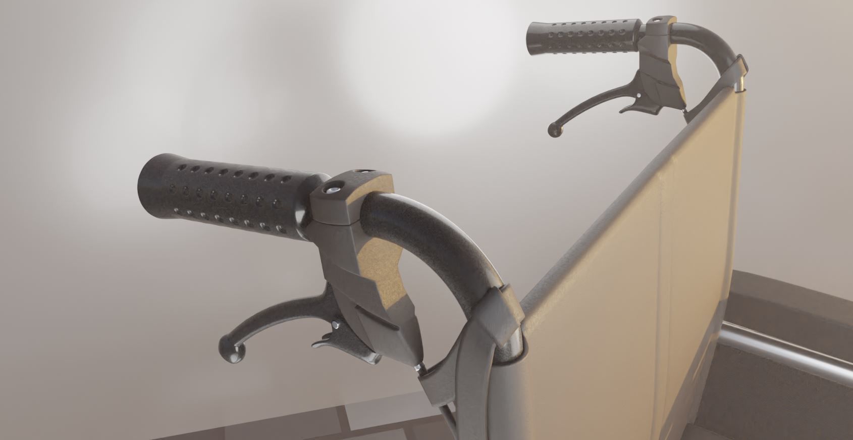 Wheelchair High-Poly and Low-Poly Version 3D Model Collection_9