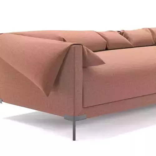 Ditre sofa with fabric and metal legs