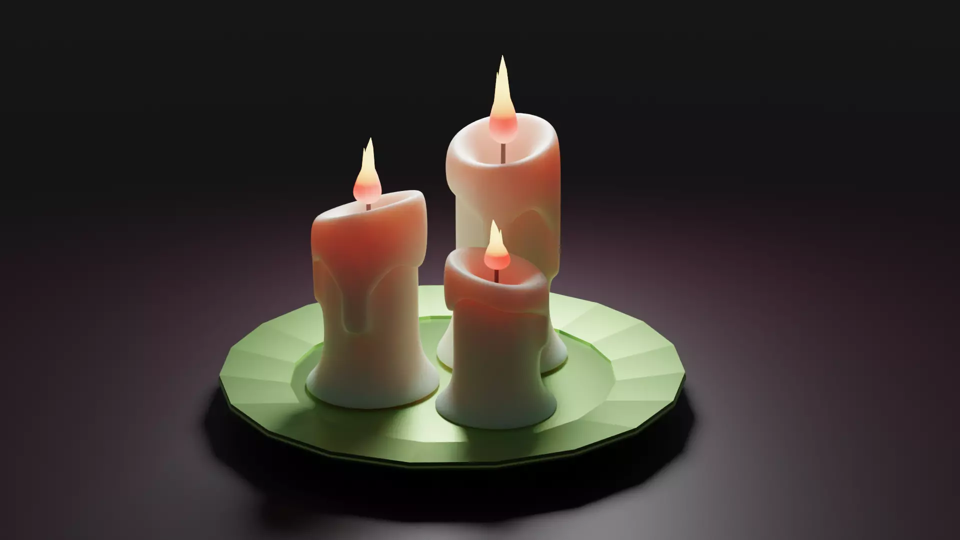 halloween candles 3D model_0