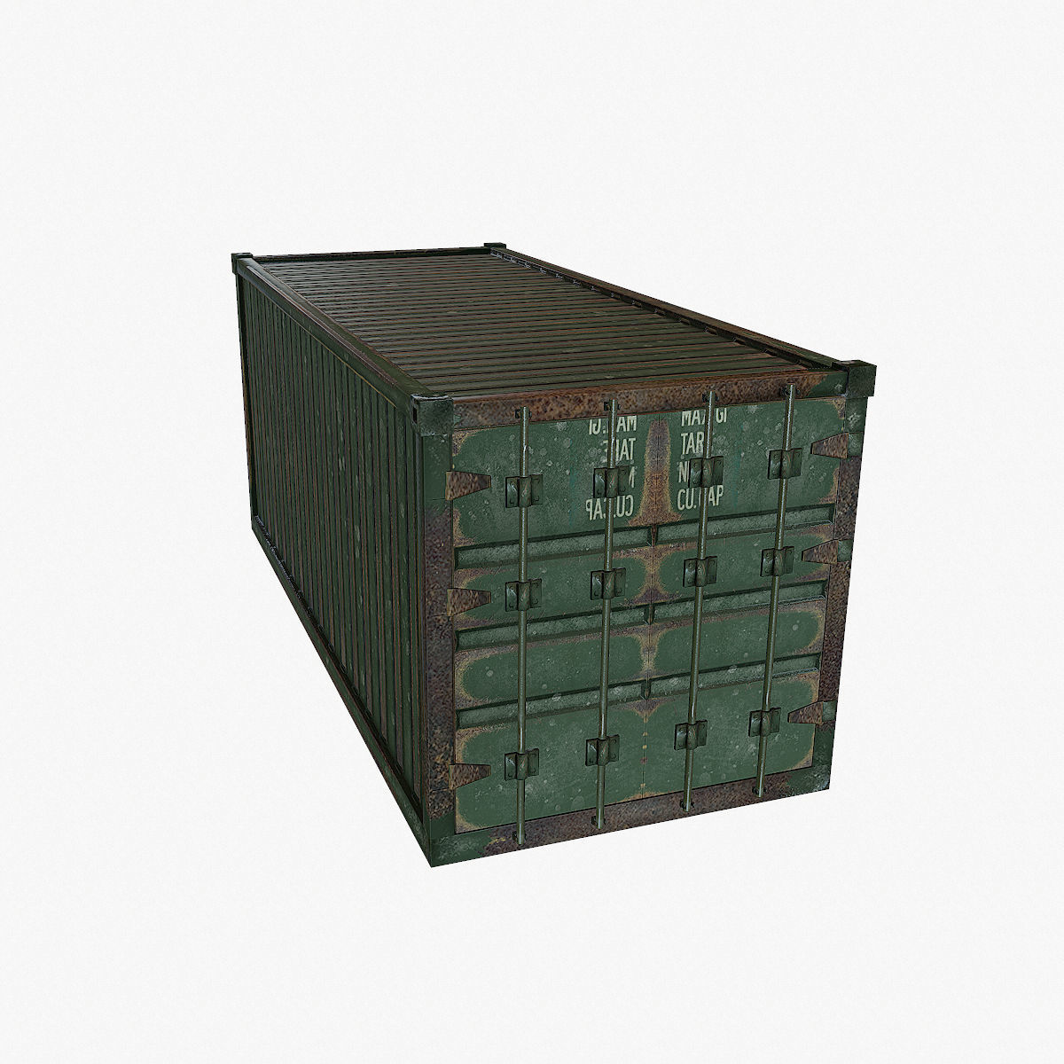 Container 2 shipping Low-poly 3D model_5