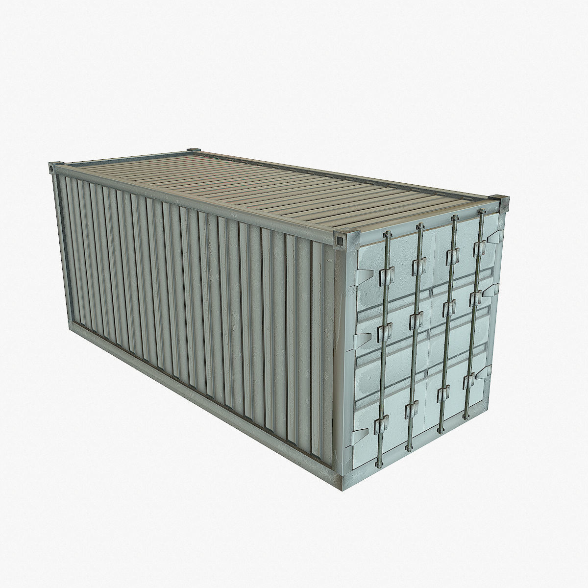 Container 2 shipping Low-poly 3D model_6