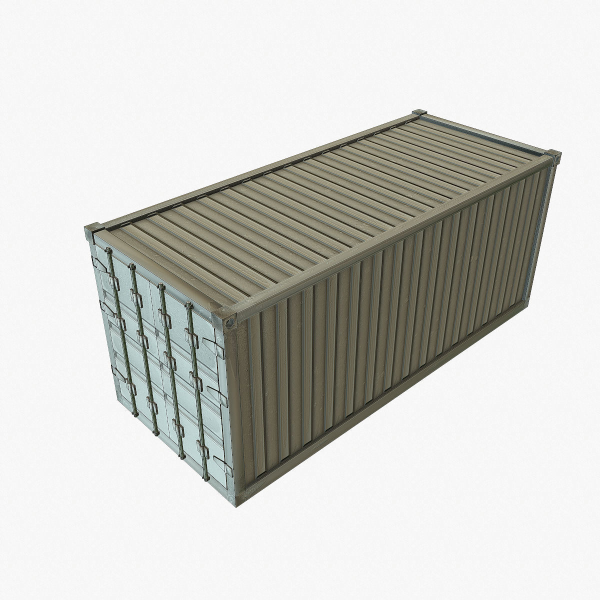 Container 2 shipping Low-poly 3D model_7