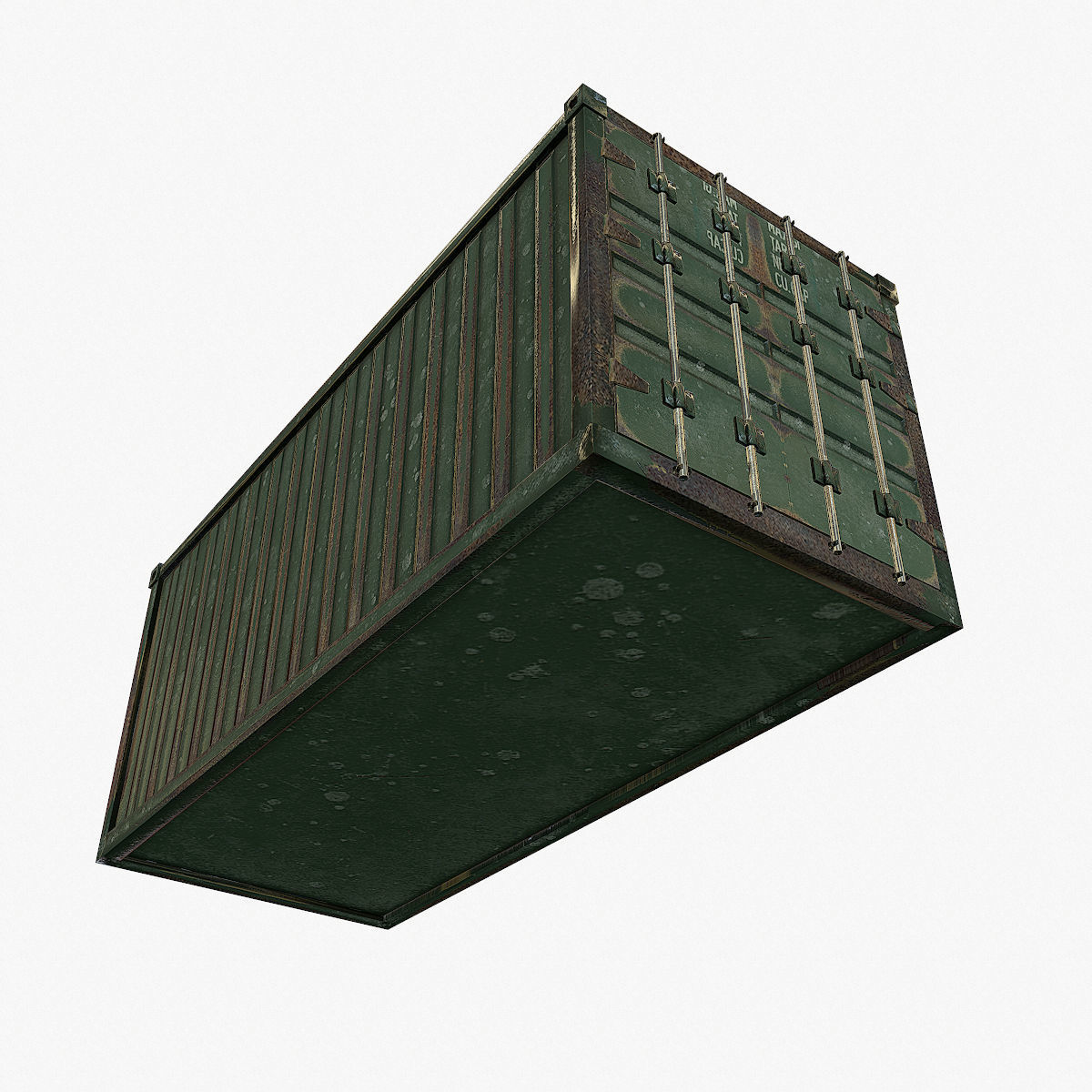 Container 2 shipping Low-poly 3D model_4