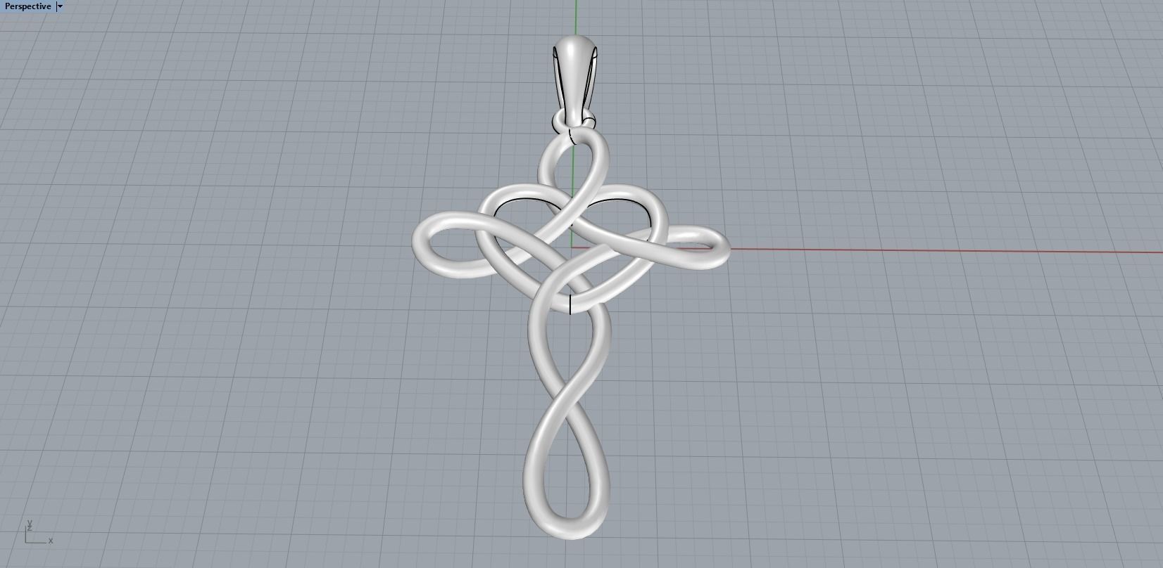 cross pendant 3D print model_12