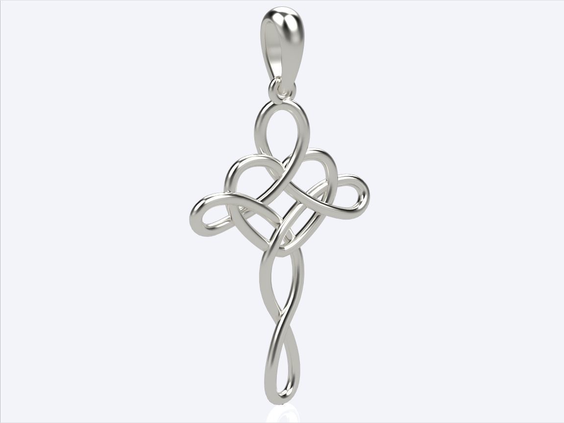 cross pendant 3D print model_7