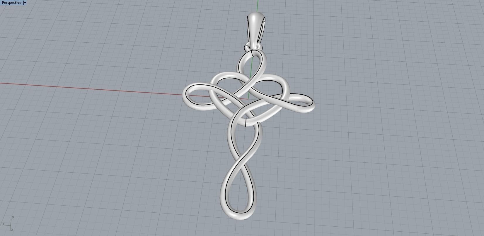 cross pendant 3D print model_13