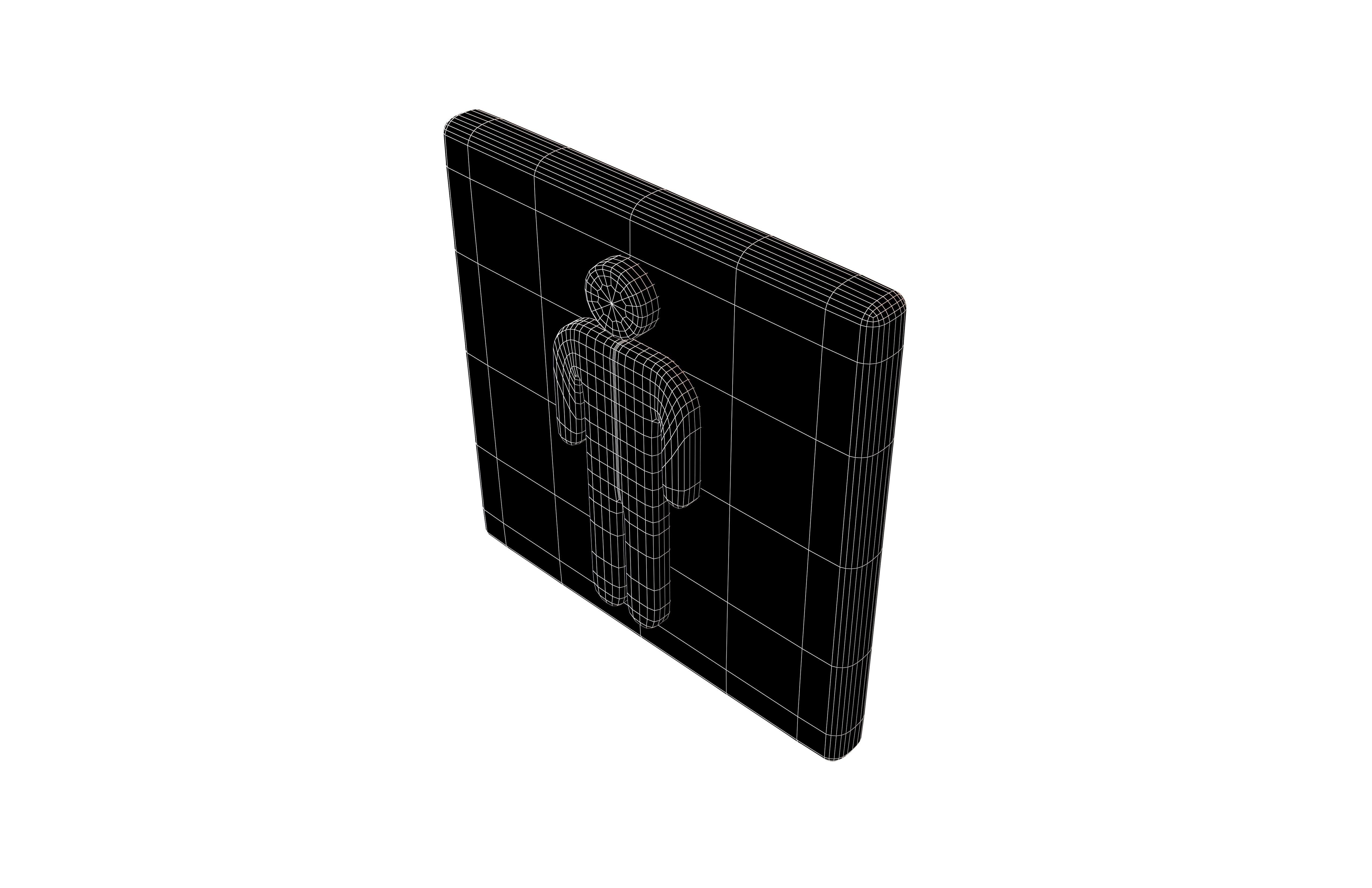 Boy Washroom Icon v1 001 Low-poly 3D model_7