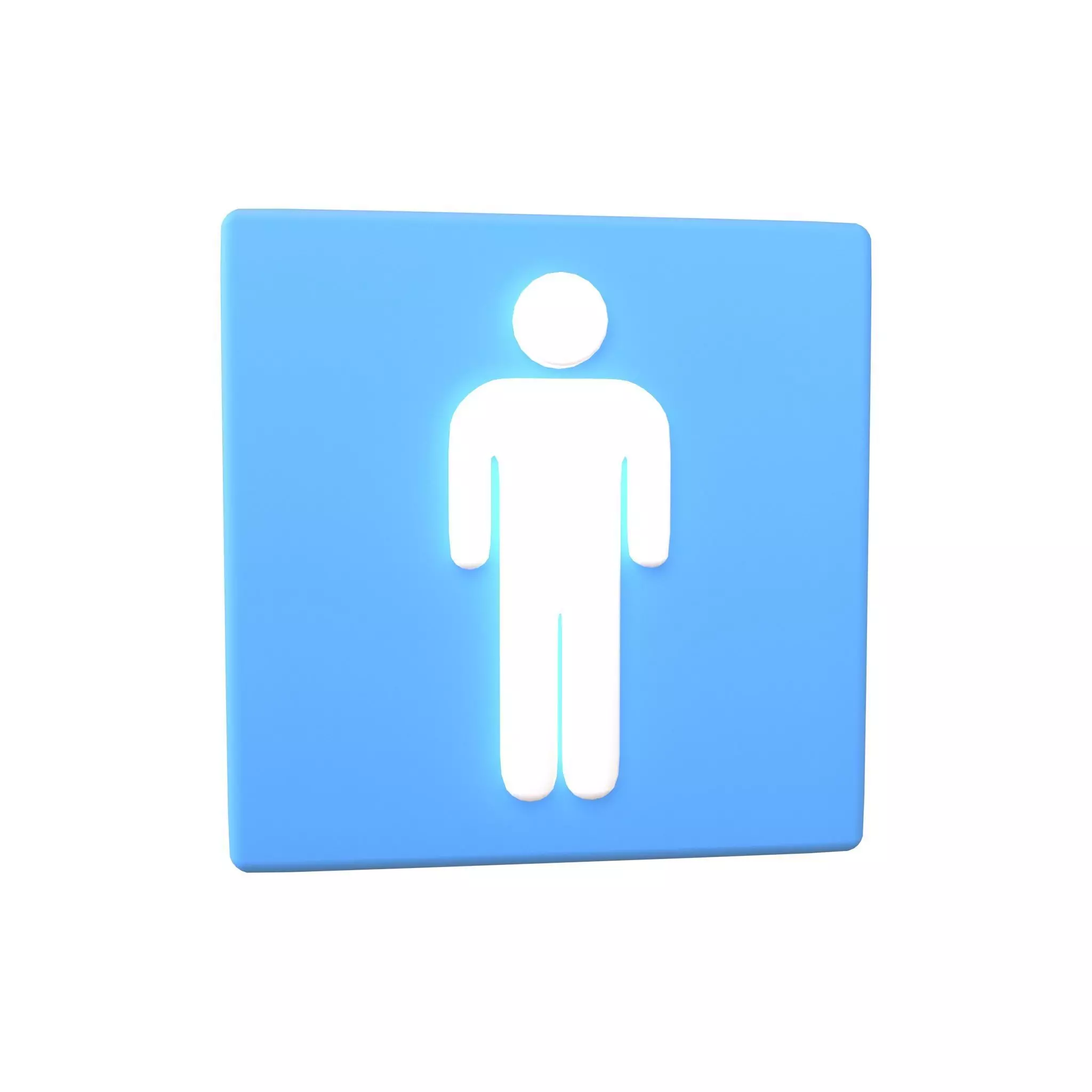 Boy Washroom Icon v1 001 Low-poly 3D model_0