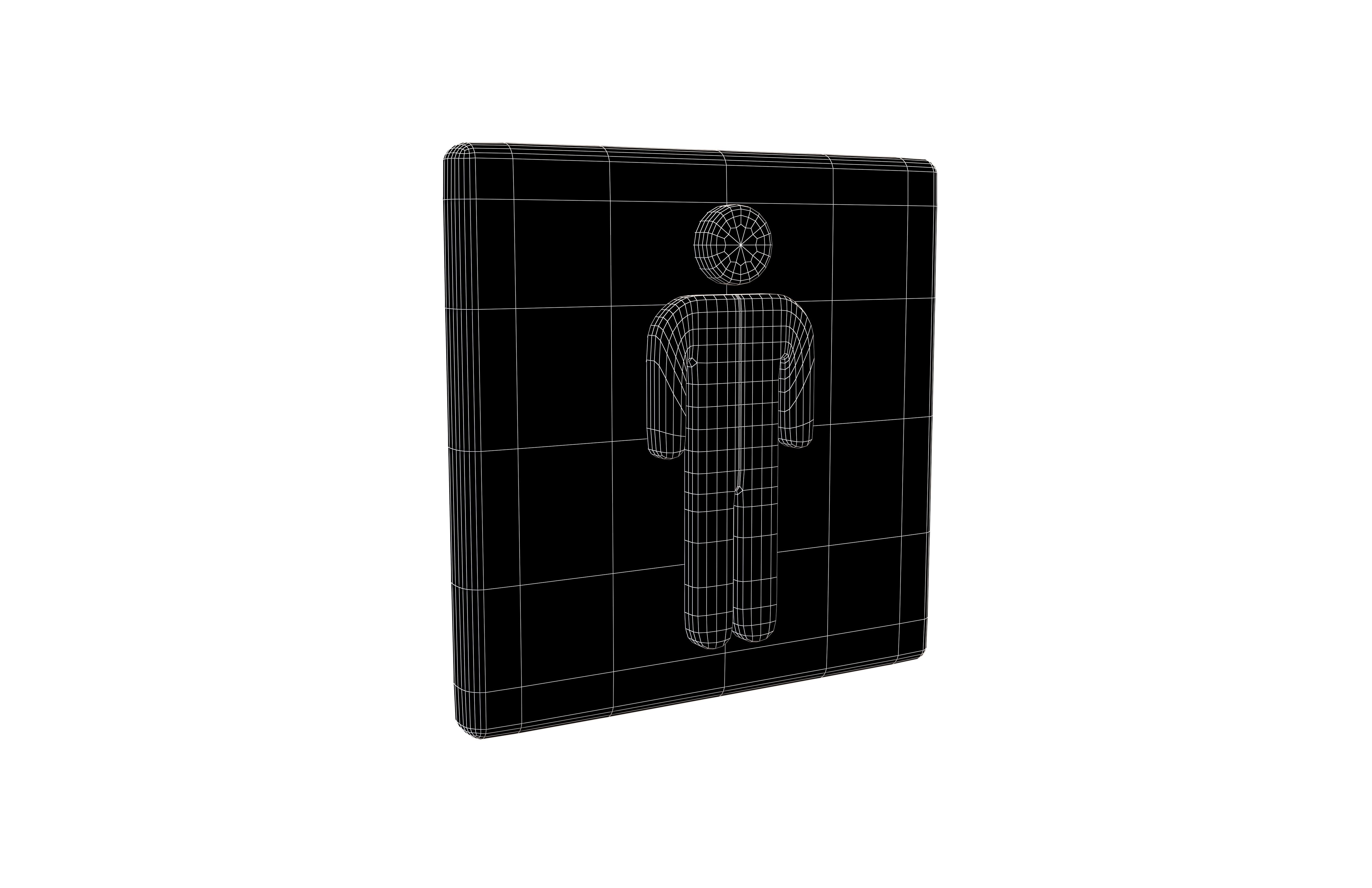 Boy Washroom Icon v1 001 Low-poly 3D model_5
