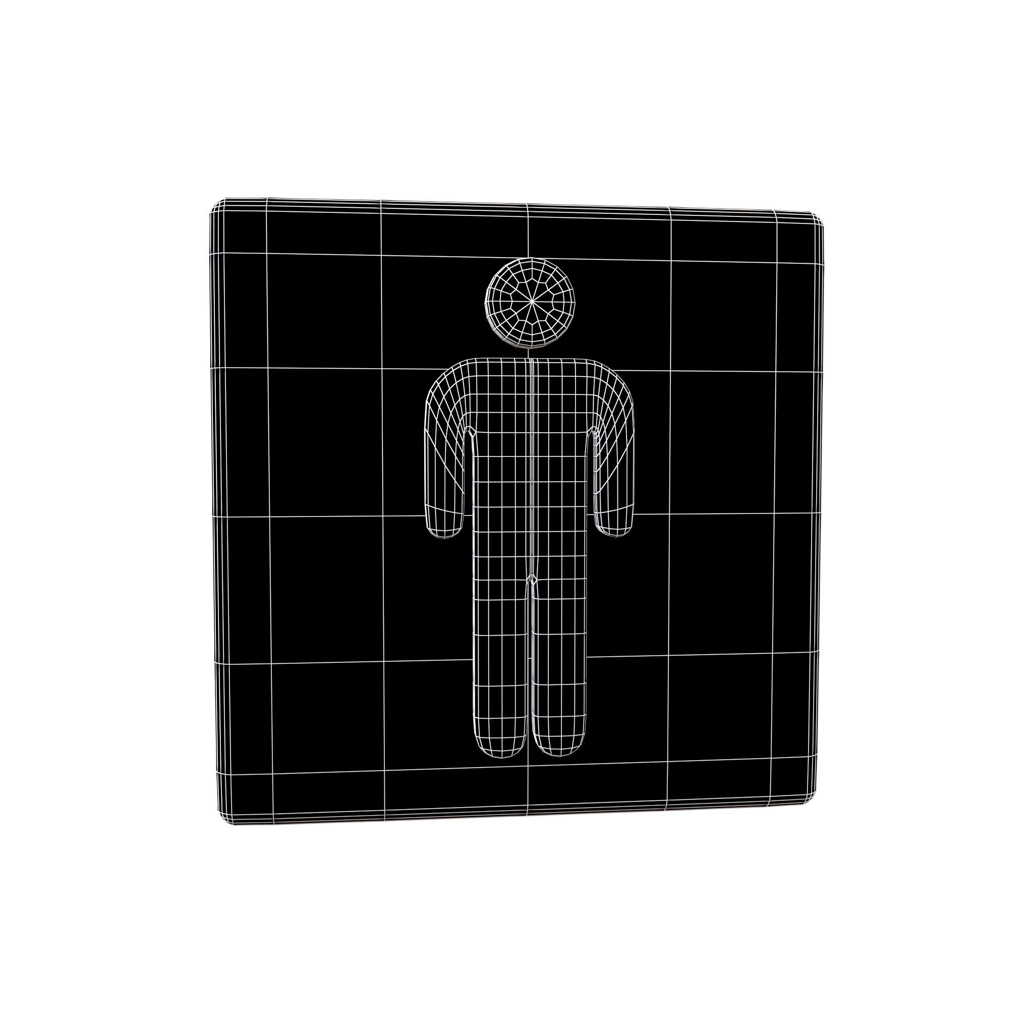 Boy Washroom Icon v1 001 Low-poly 3D model_4