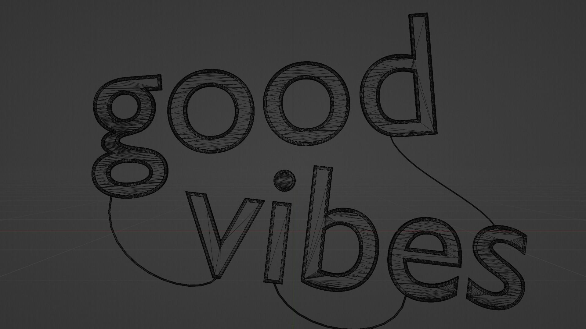 Good Vibes Neon Sign 3D model_2