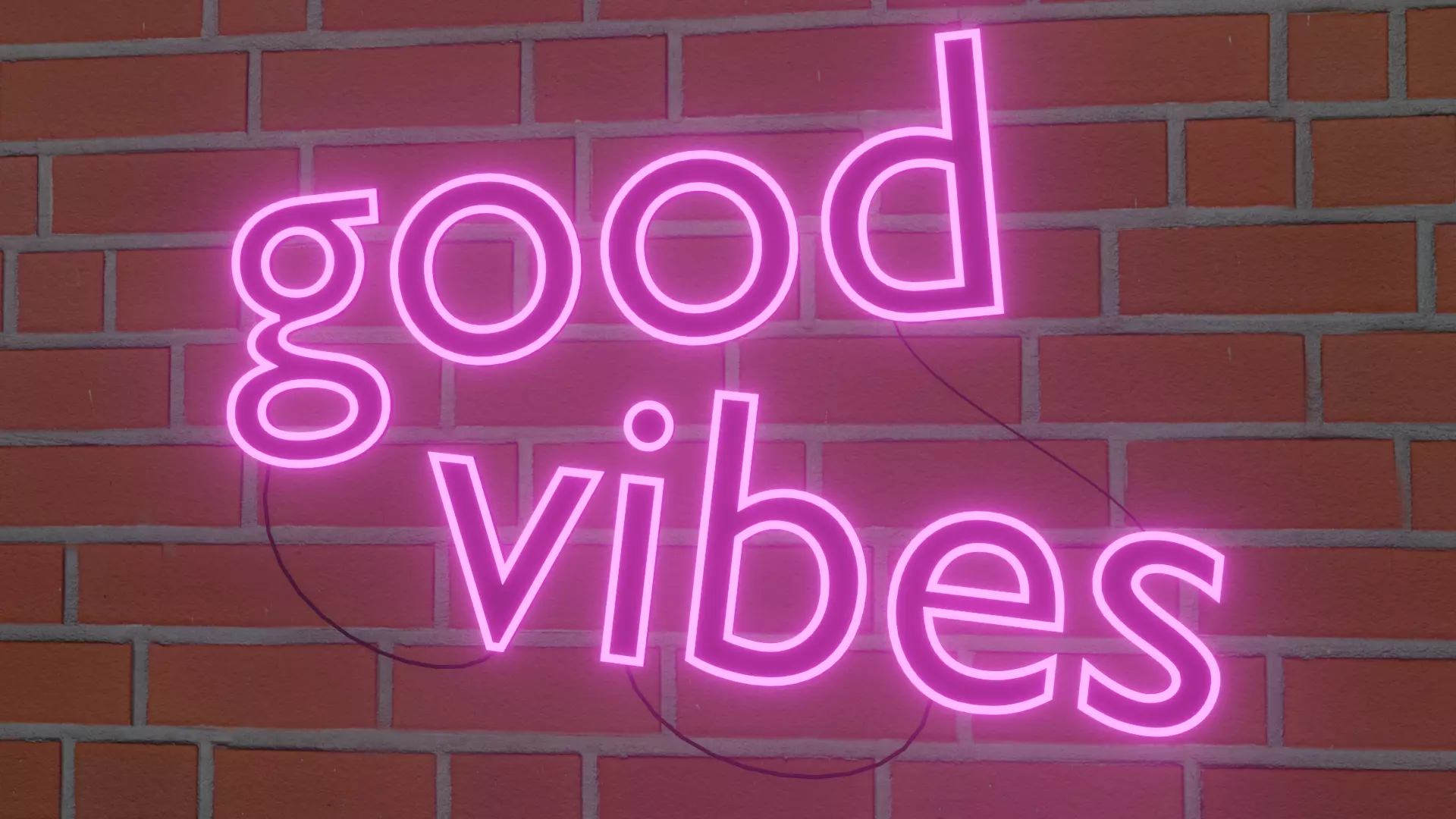 Good Vibes Neon Sign 3D model_0