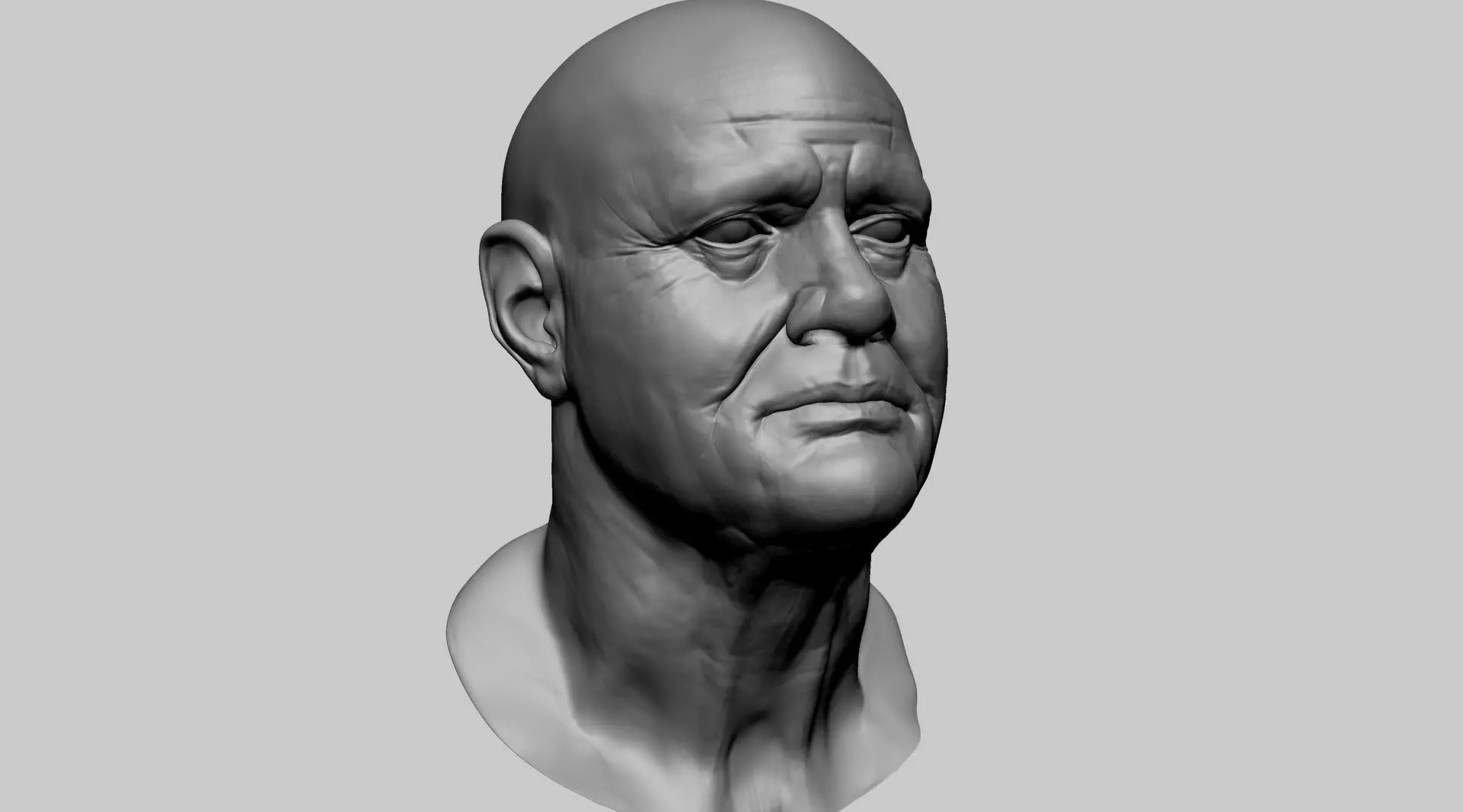 Male Head H 3D model_0