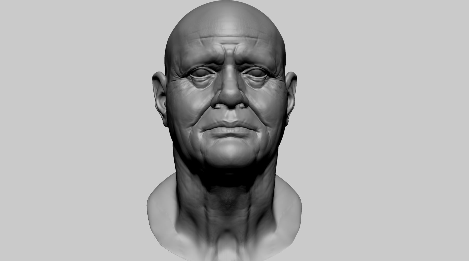 Male Head H 3D model_7