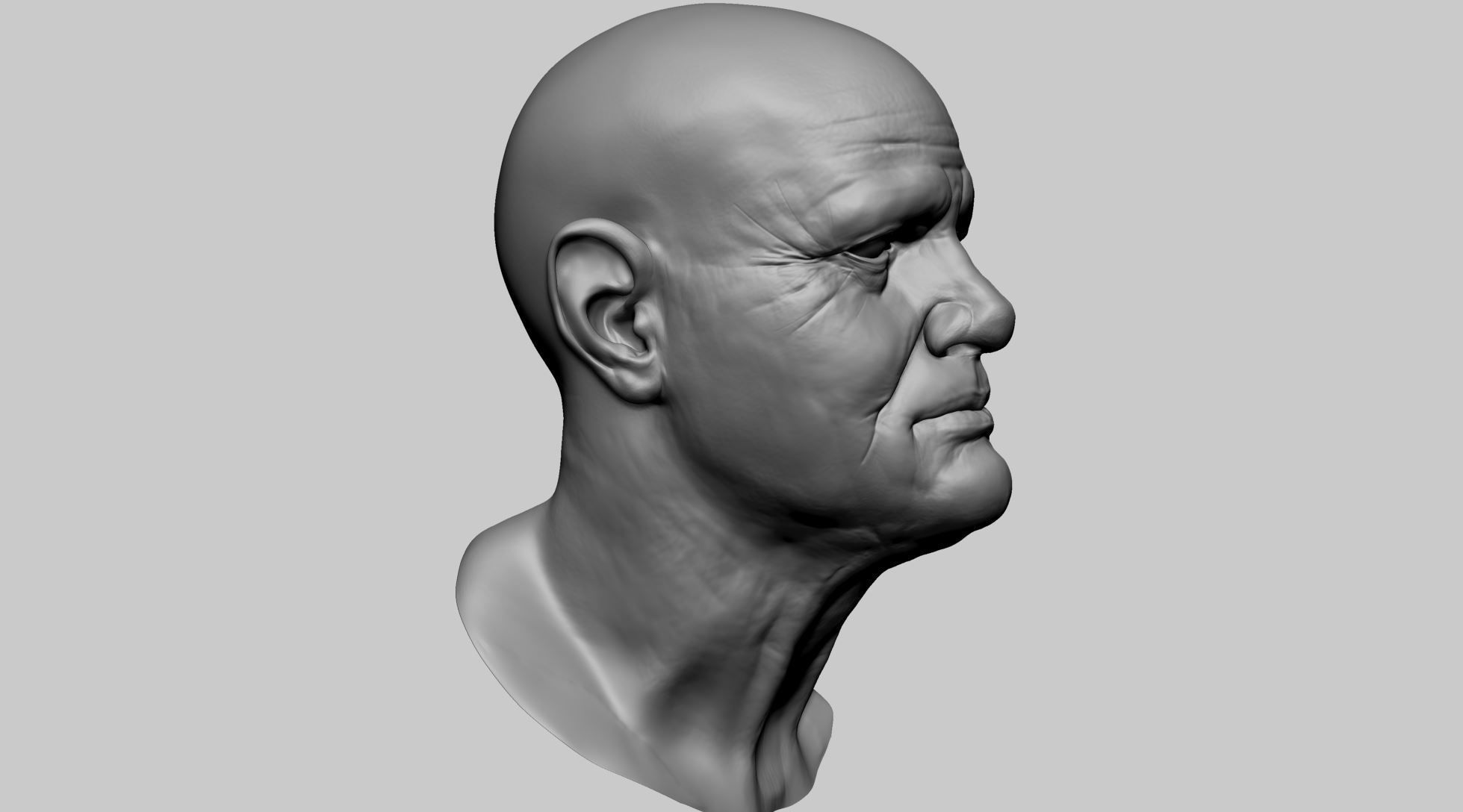 Male Head H 3D model_1