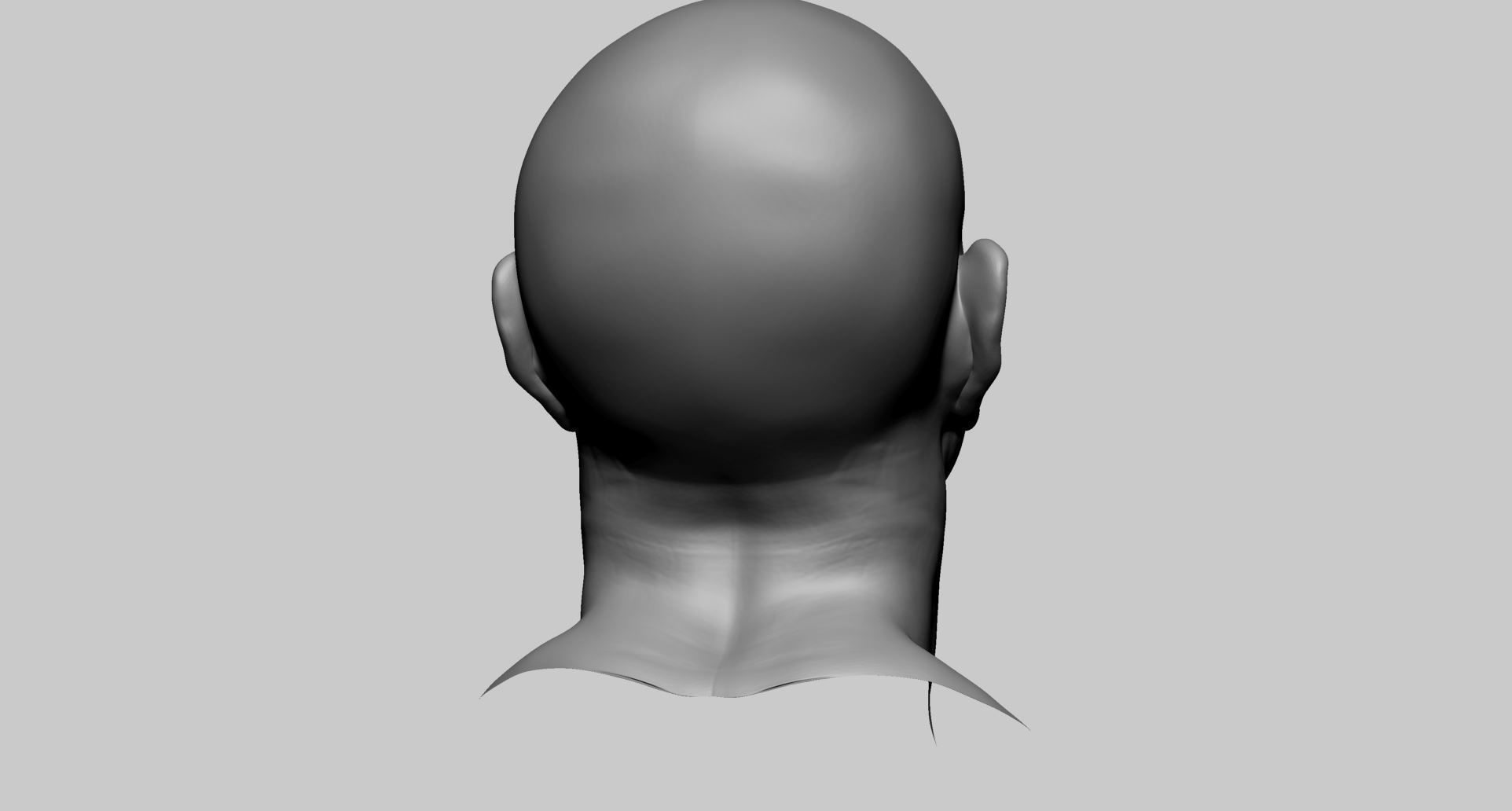 Male Head H 3D model_3
