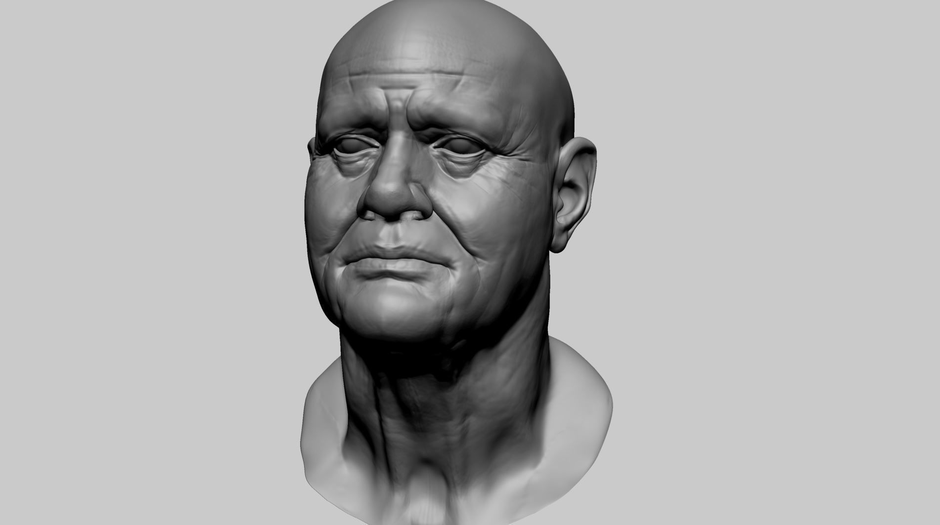 Male Head H 3D model_6