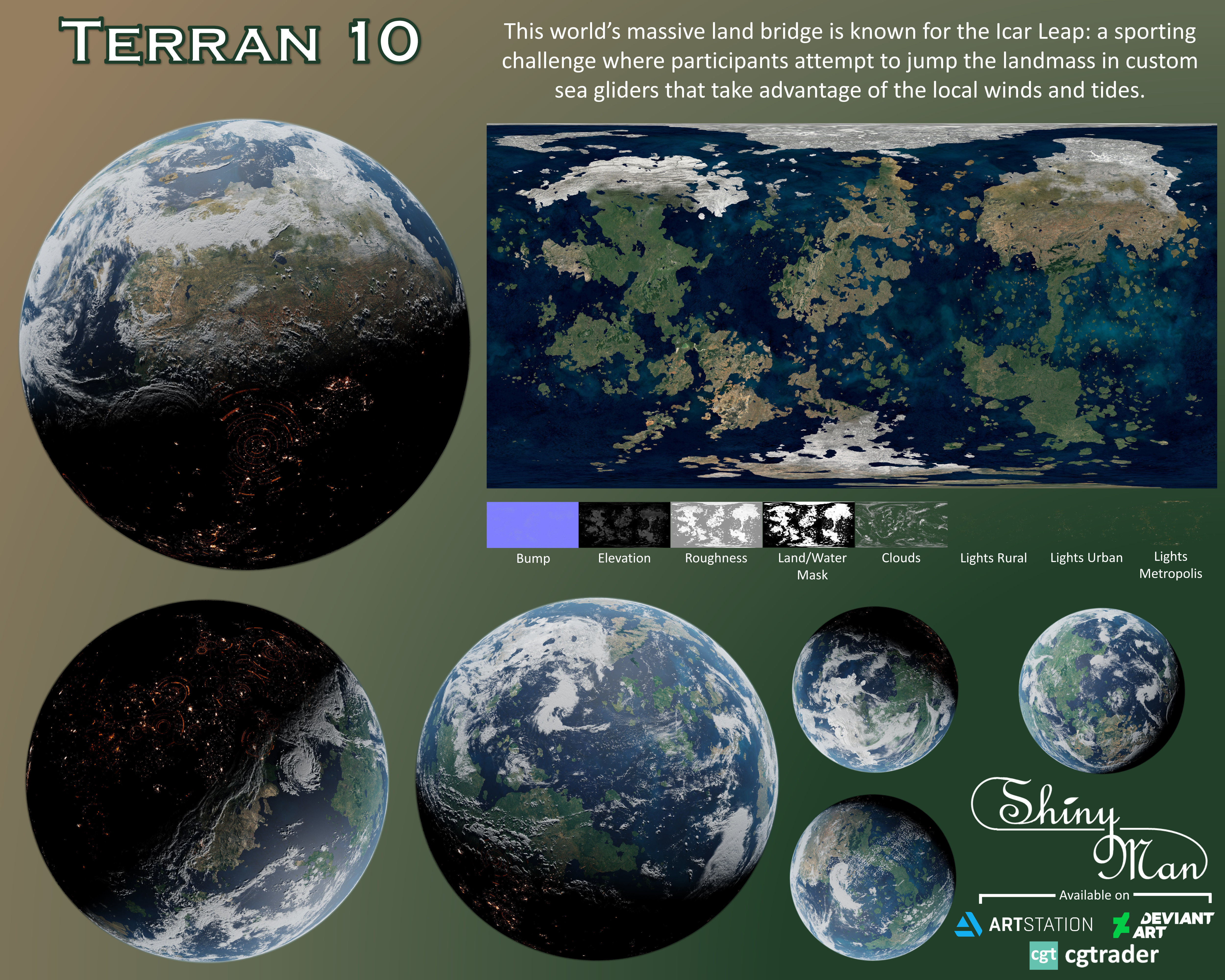 Terran Planet 10 - 4k Free 3D model_1