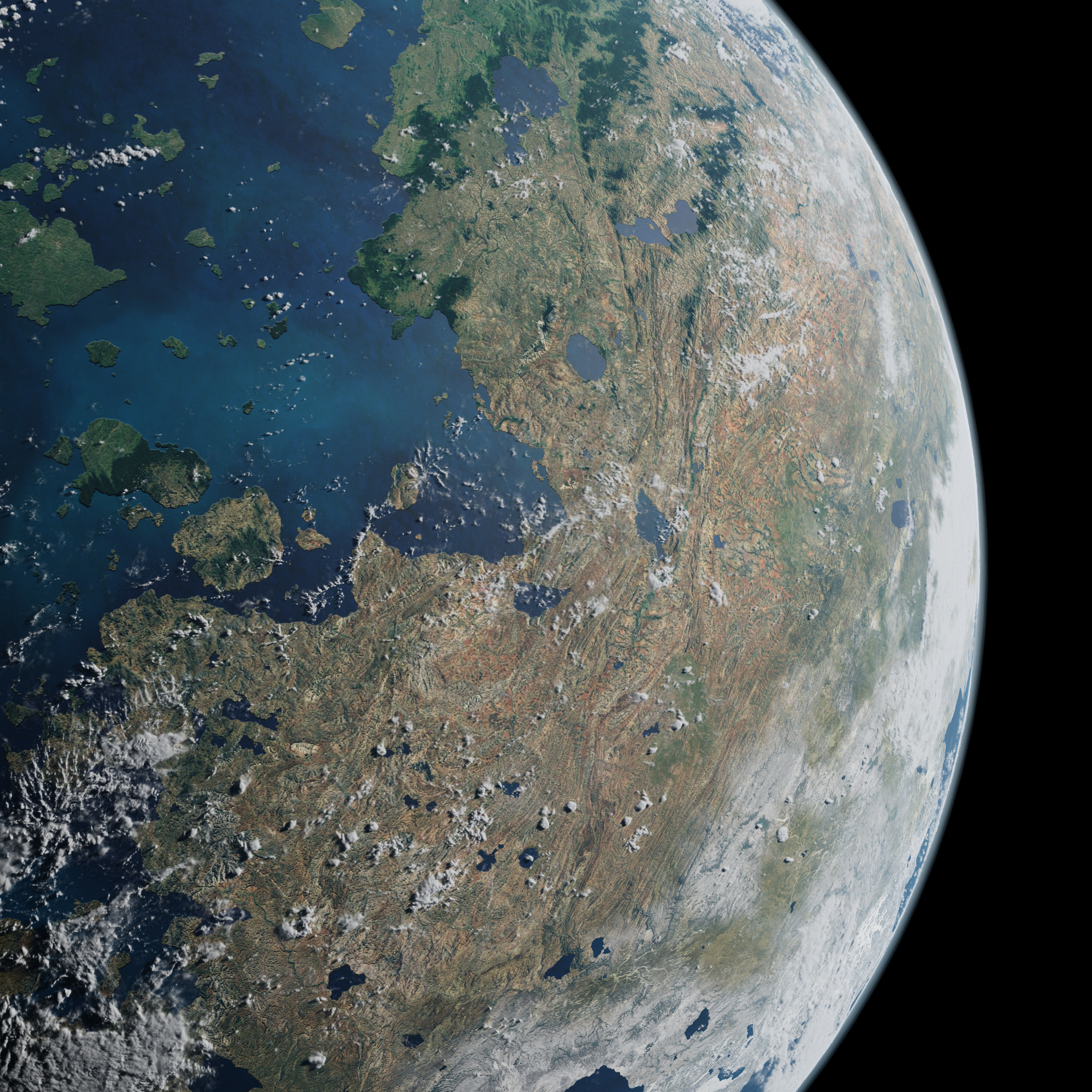 Terran Planet 10 - 4k Free 3D model_5