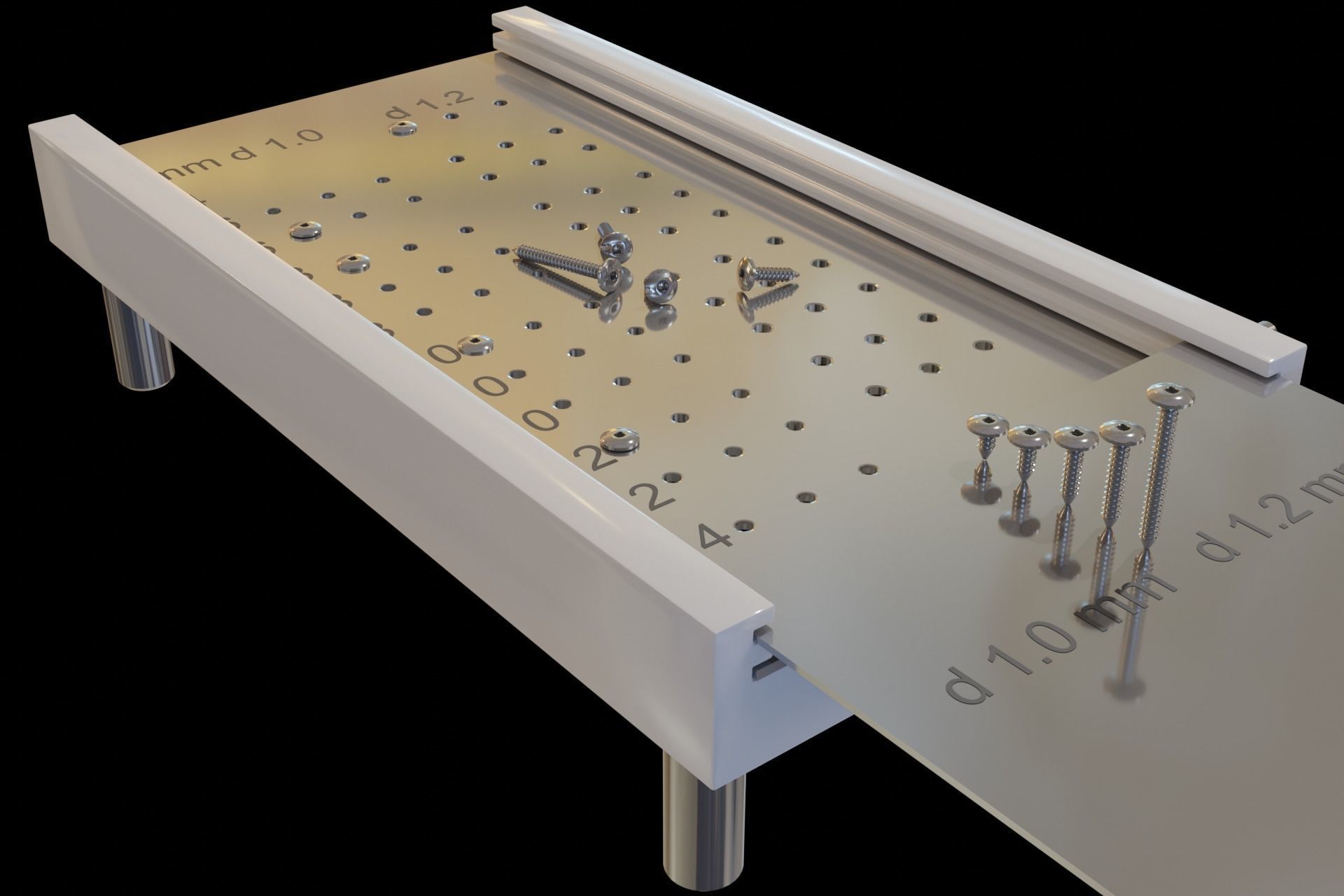 Stand for bone blocks fixation screws 3D model_3