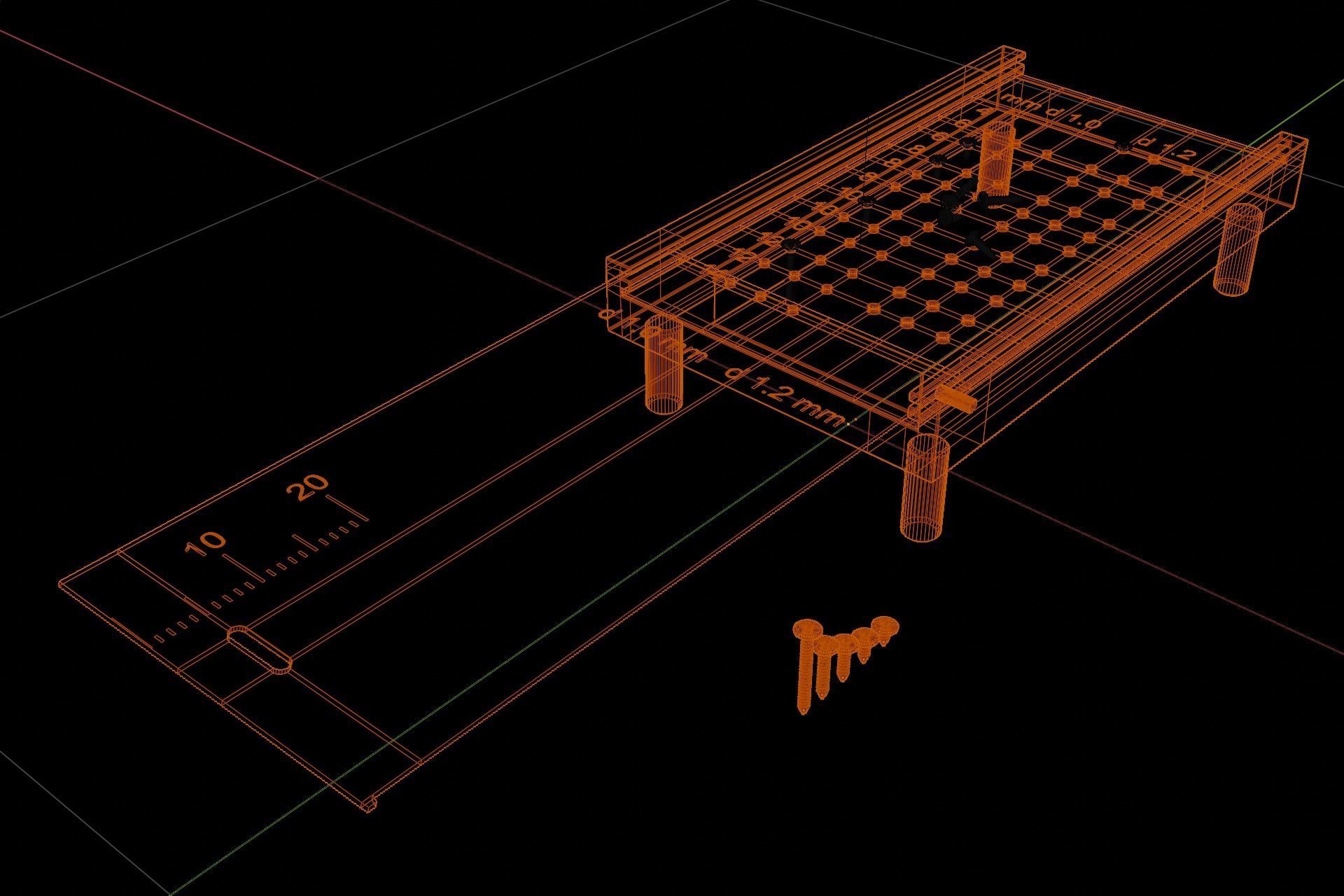 Stand for bone blocks fixation screws 3D model_7