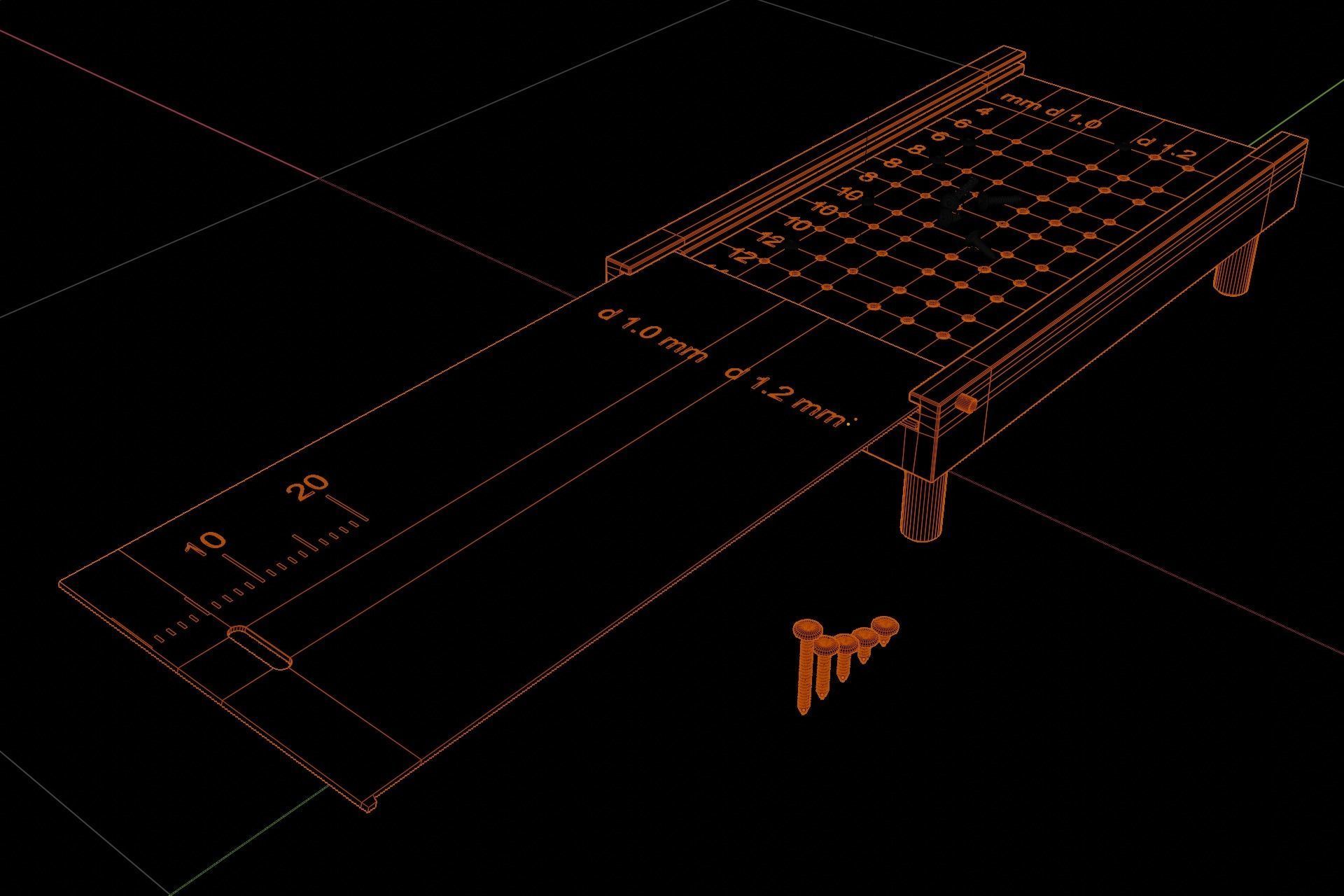 Stand for bone blocks fixation screws 3D model_6