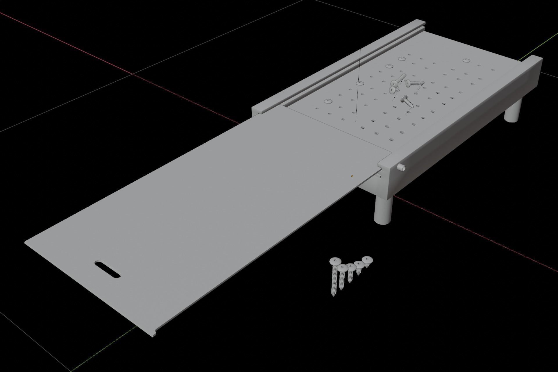 Stand for bone blocks fixation screws 3D model_5
