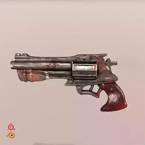 M1-Revolver revolver from game fallout Low-poly 3D model