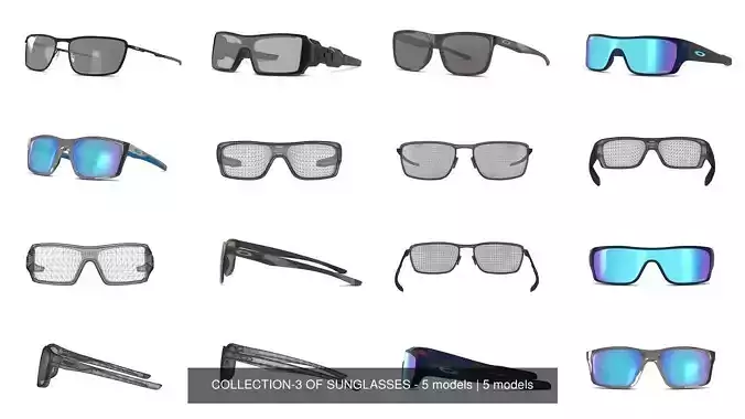 COLLECTION-3 OF SUNGLASSES - 5 models 