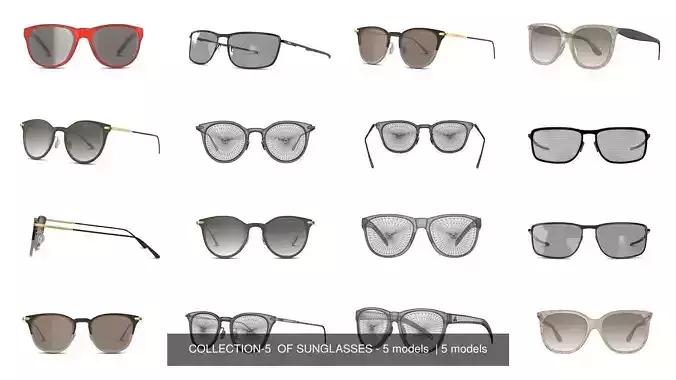 COLLECTION-5  OF SUNGLASSES - 5 models  